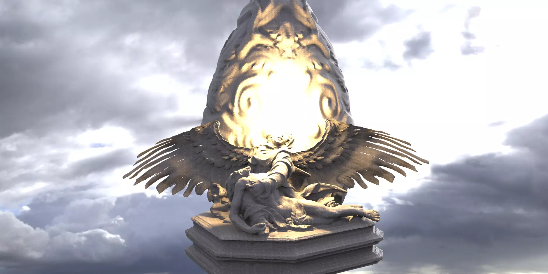 Easter Jesus Statue 1 3D model_0