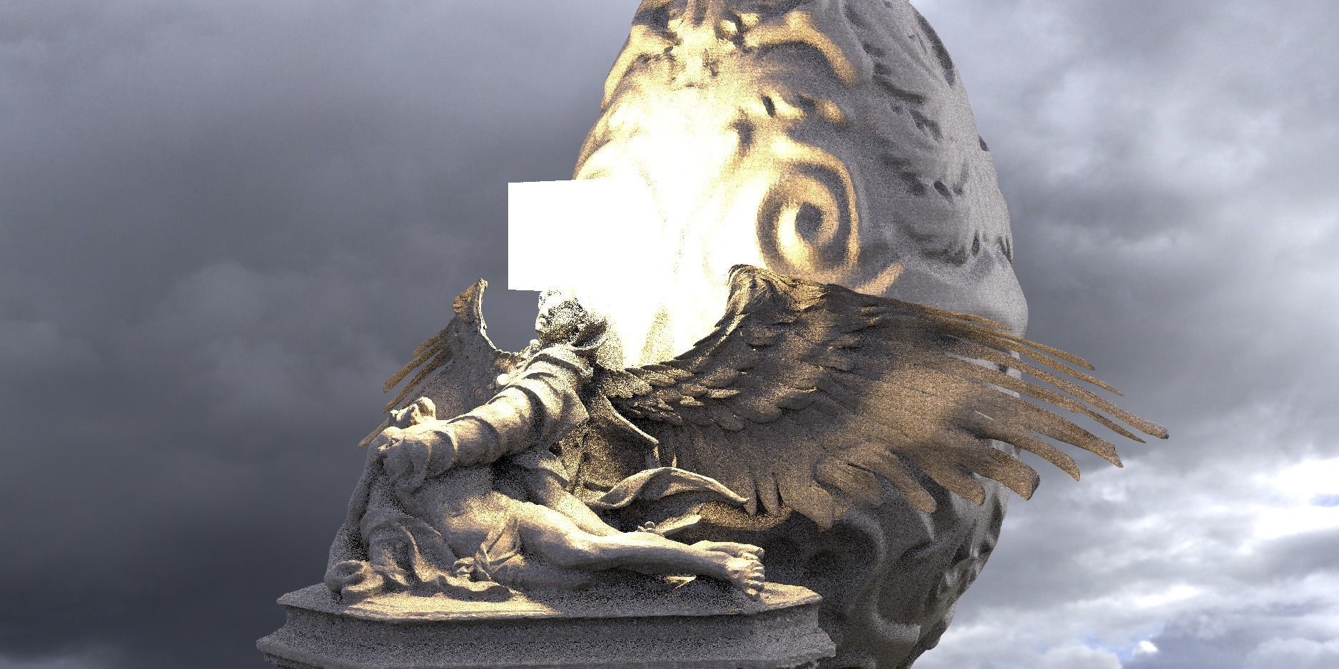 Easter Jesus Statue 1 3D model_3