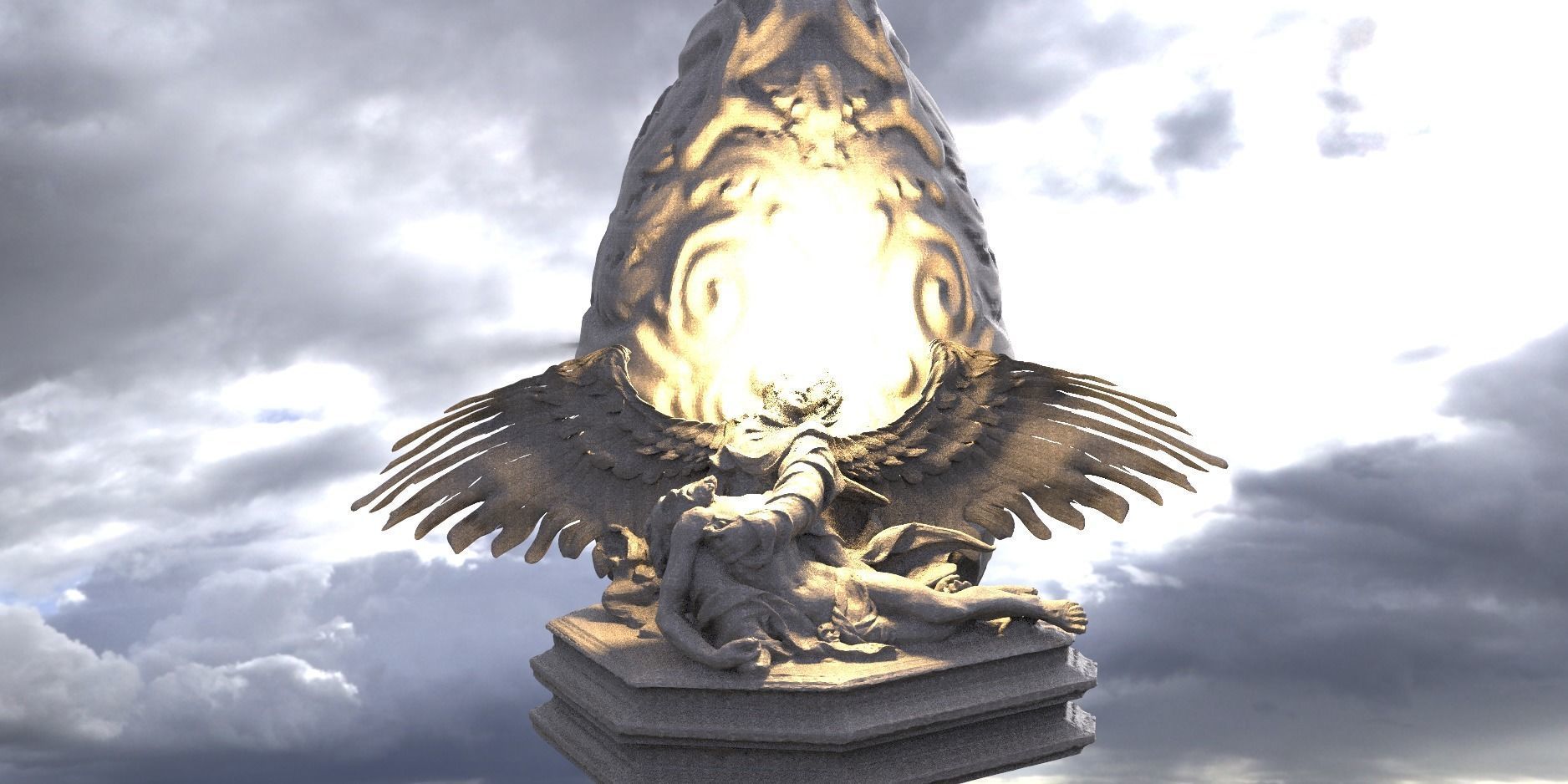 Easter Jesus Statue 1 3D model_2