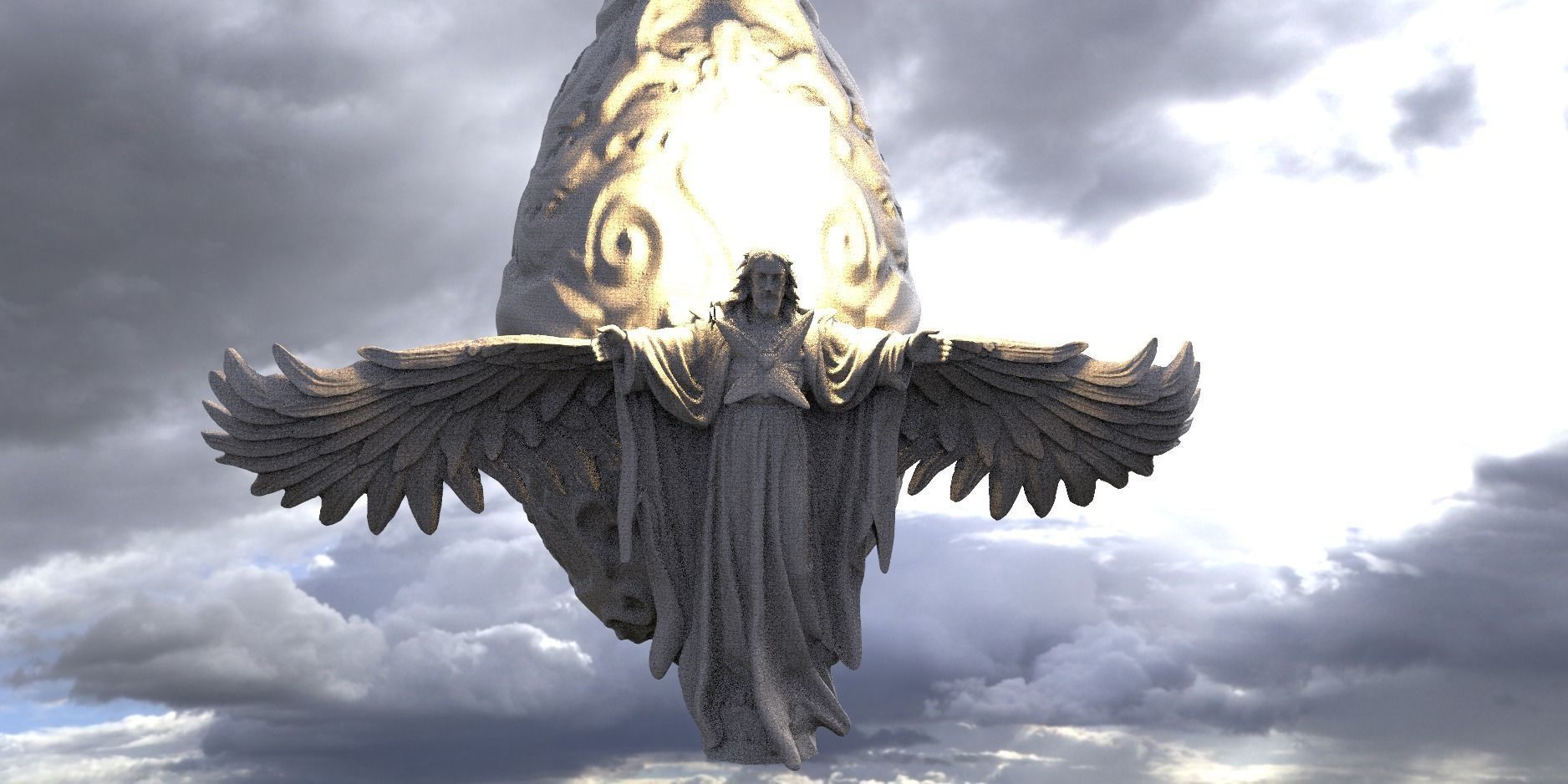 Easter Jesus Statue 2 3D model_1