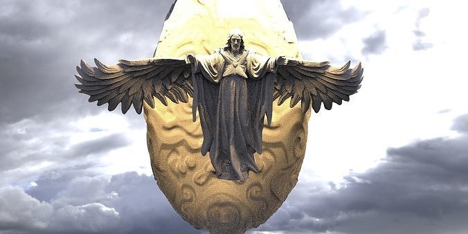 Easter Jesus Statue 3 3D model