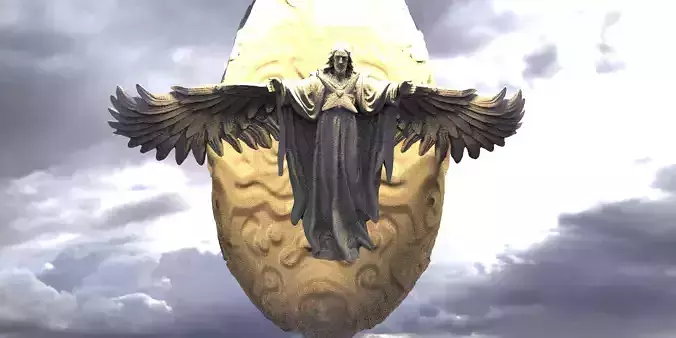 Easter Jesus Statue 3 3D model