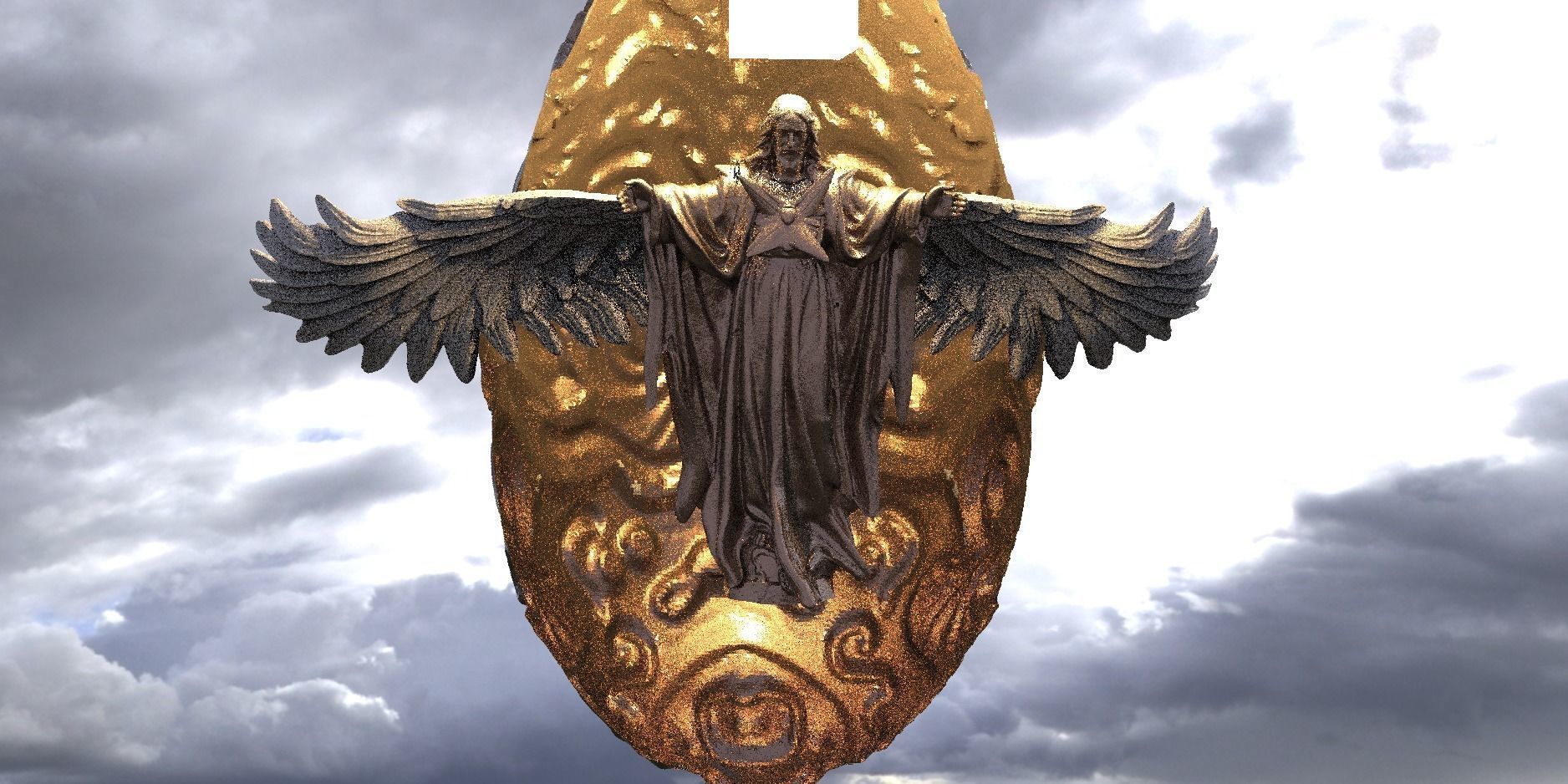 Easter Jesus Statue 3 3D model_1