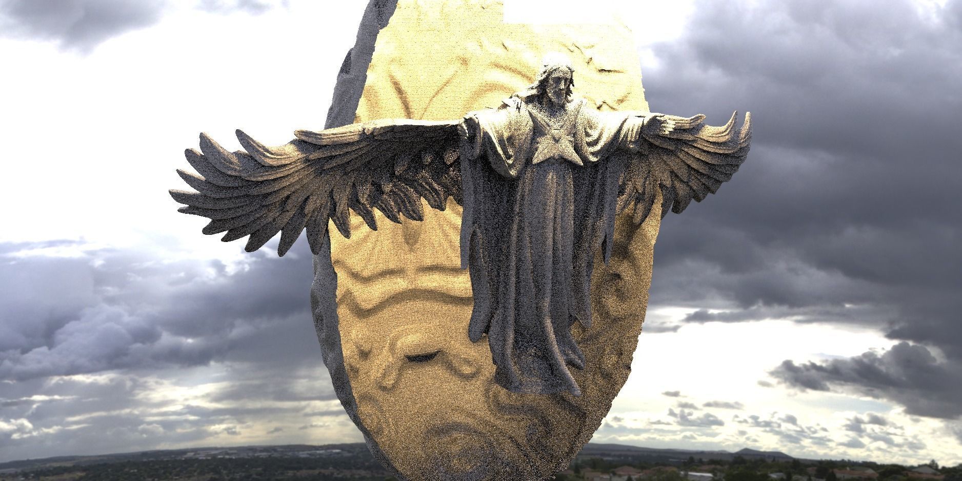 Easter Jesus Statue 3 3D model_2