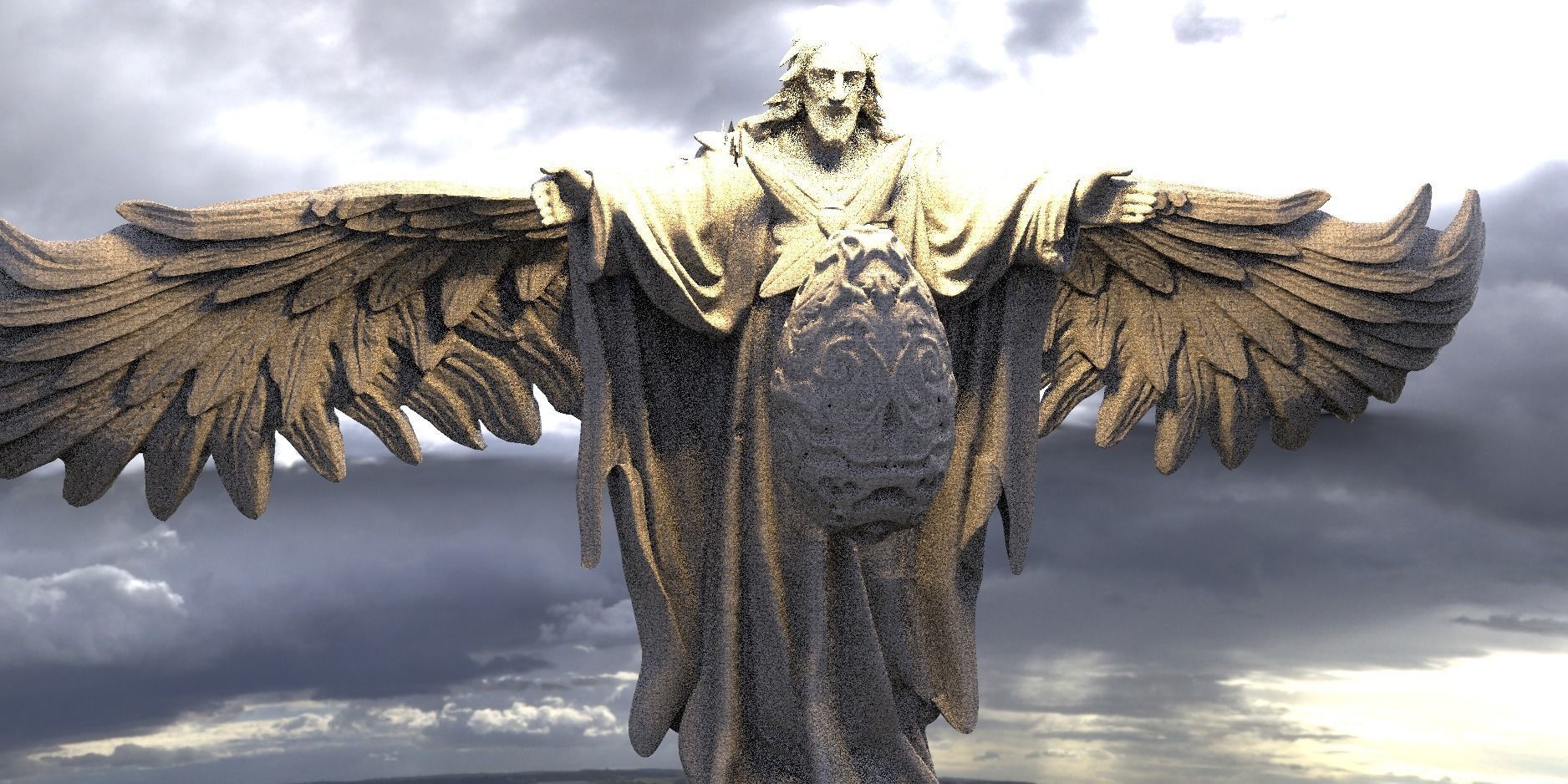 Easter Jesus Statue 4  3D model_1