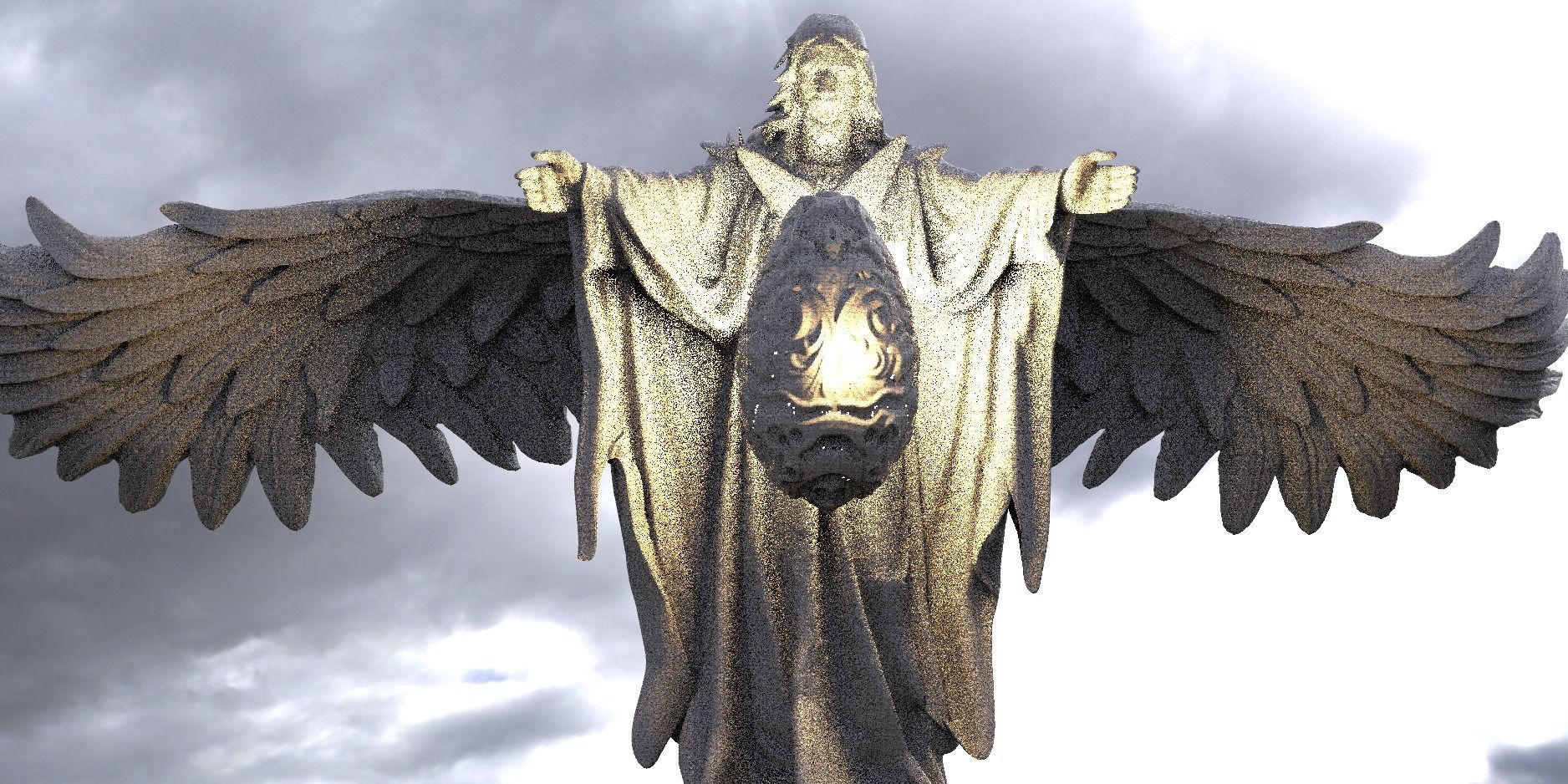 Easter Jesus Statue 4  3D model_2