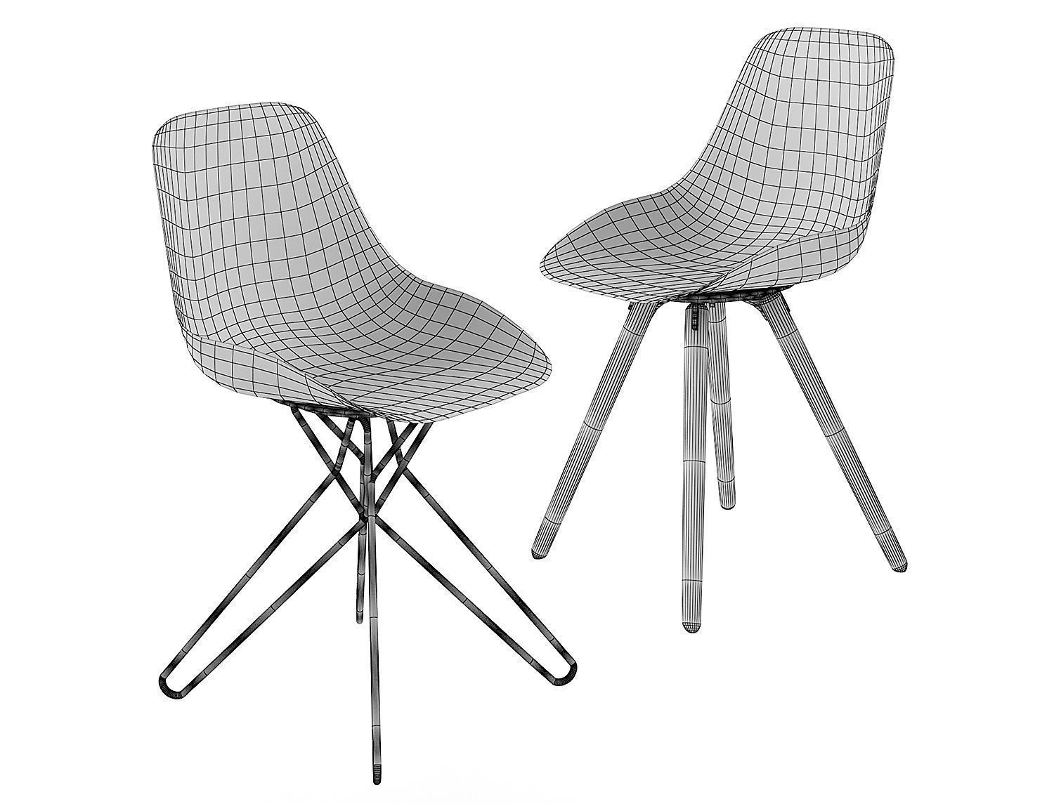 Harmony Chair designed Rodrigo Torres Low-poly Low-poly 3D model_12