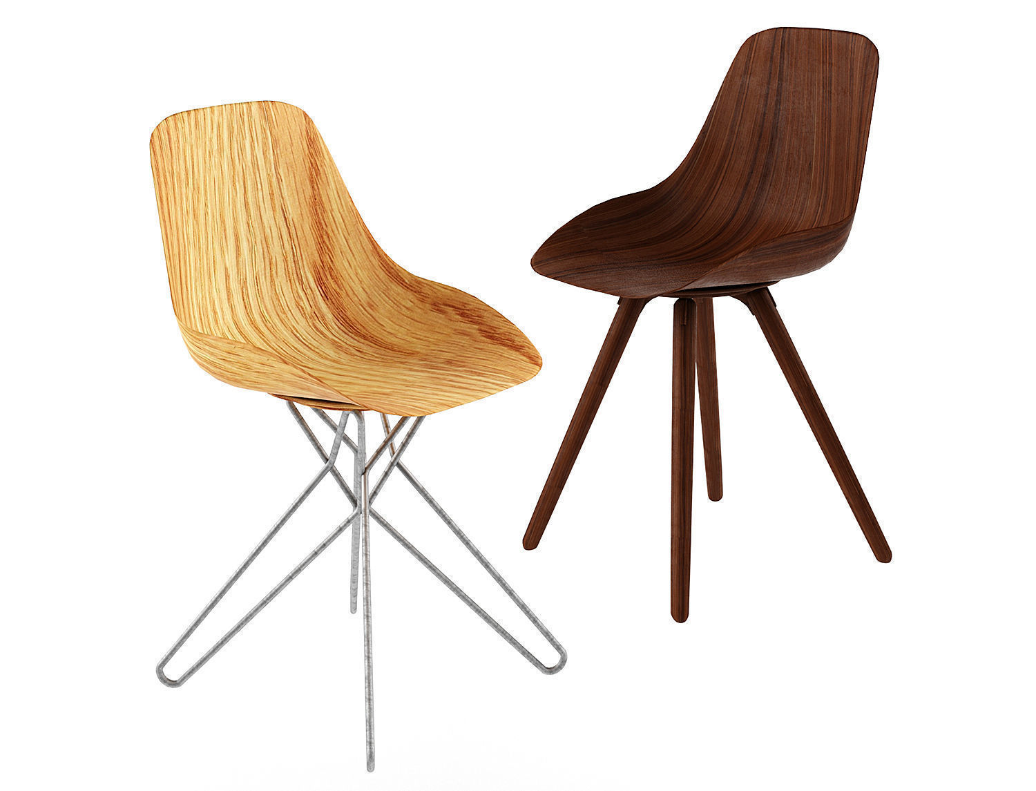 Harmony Chair designed Rodrigo Torres Low-poly Low-poly 3D model_7