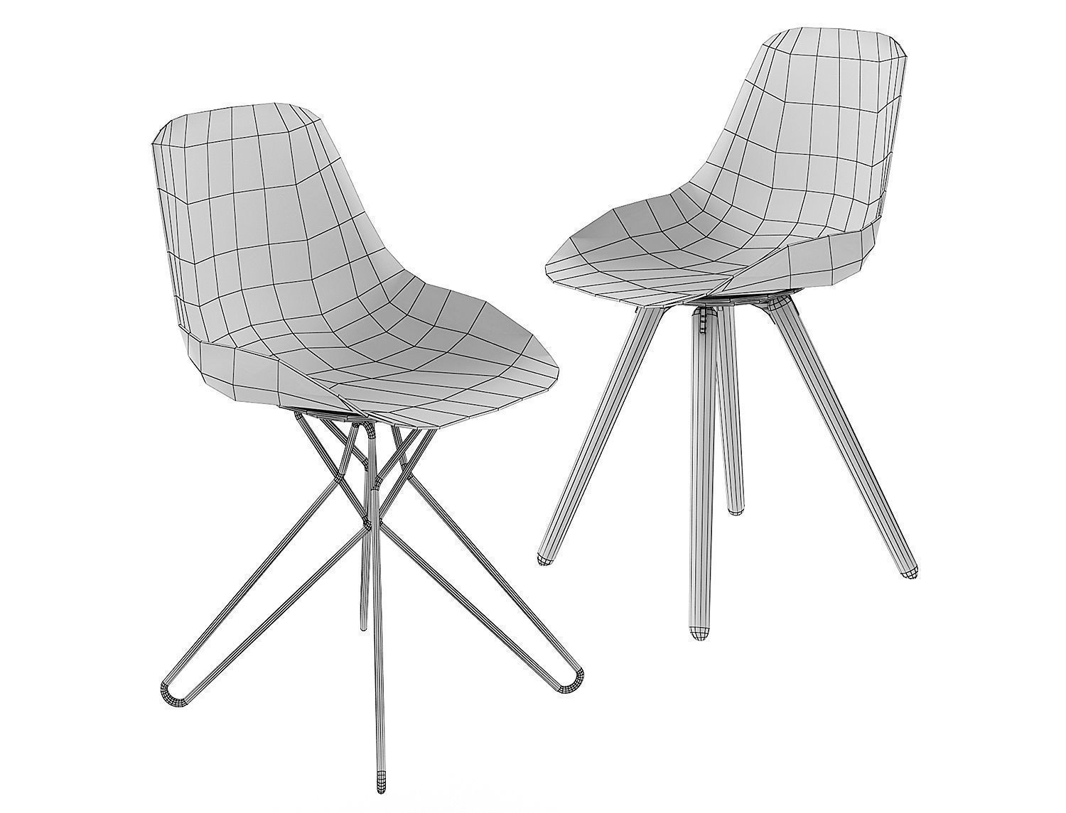 Harmony Chair designed Rodrigo Torres Low-poly Low-poly 3D model_1