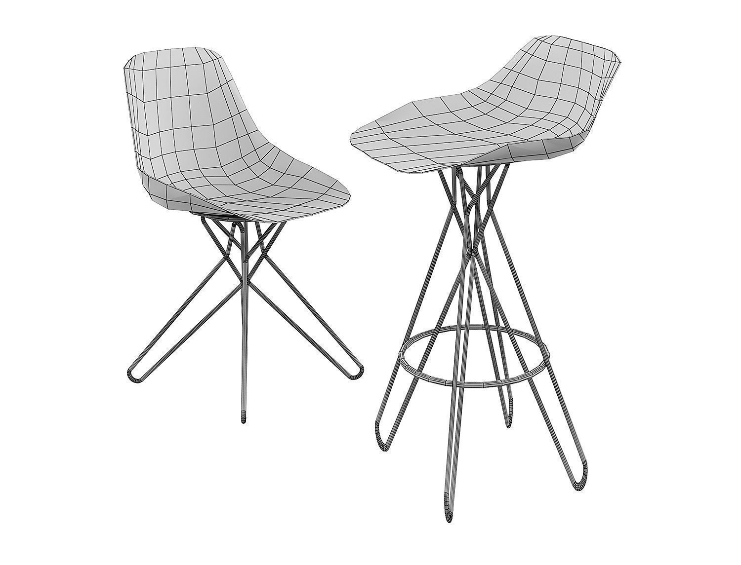 Harmony Chair designed Rodrigo Torres Low-poly Low-poly 3D model_8