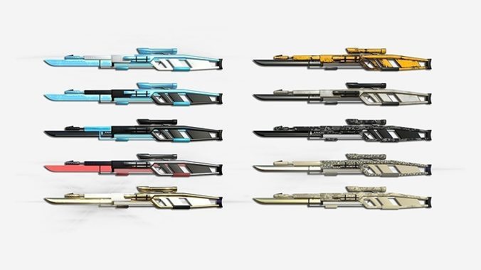 10 SciFi Sniper Gunblade A Collection - Fiction Weaponry 