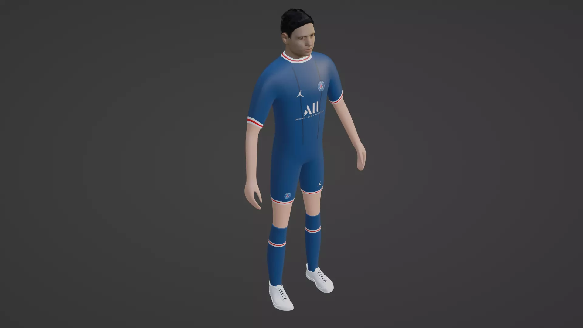 Soccer Player - Psg Low-poly 3D model_0