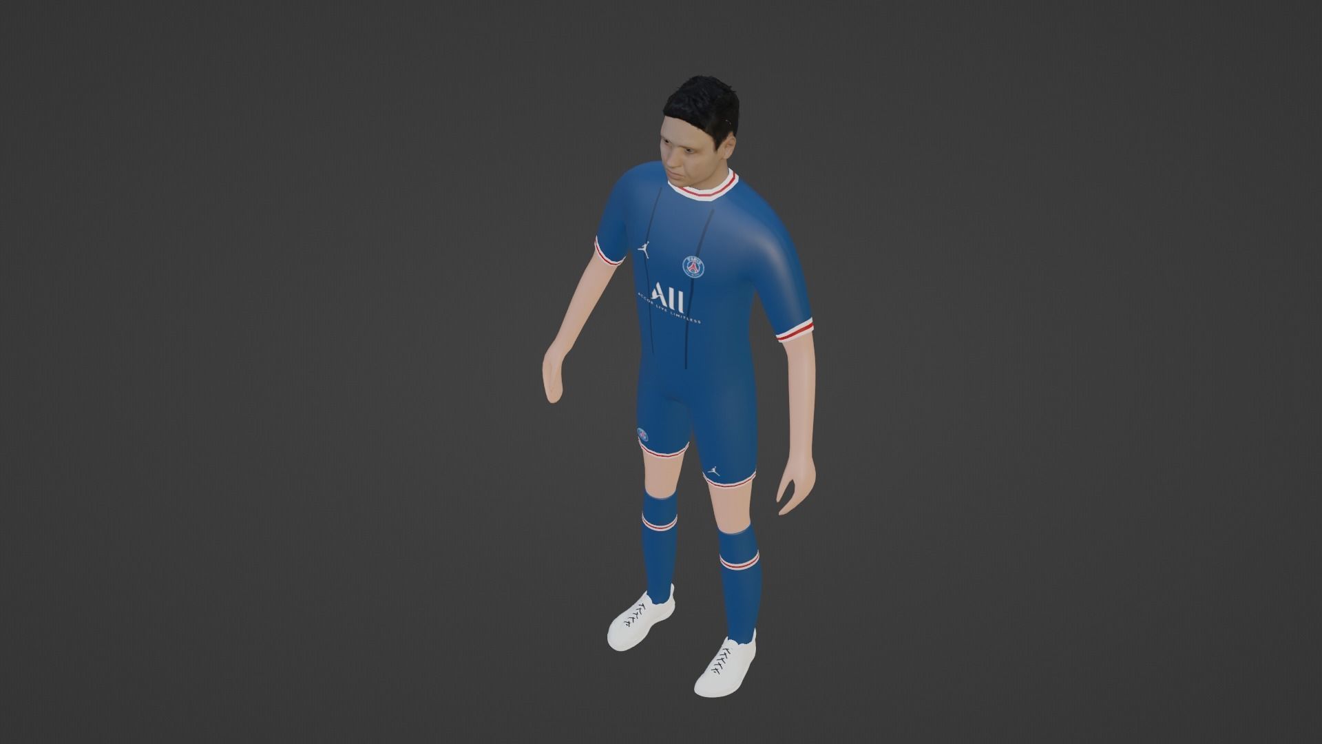 Soccer Player - Psg Low-poly 3D model_2