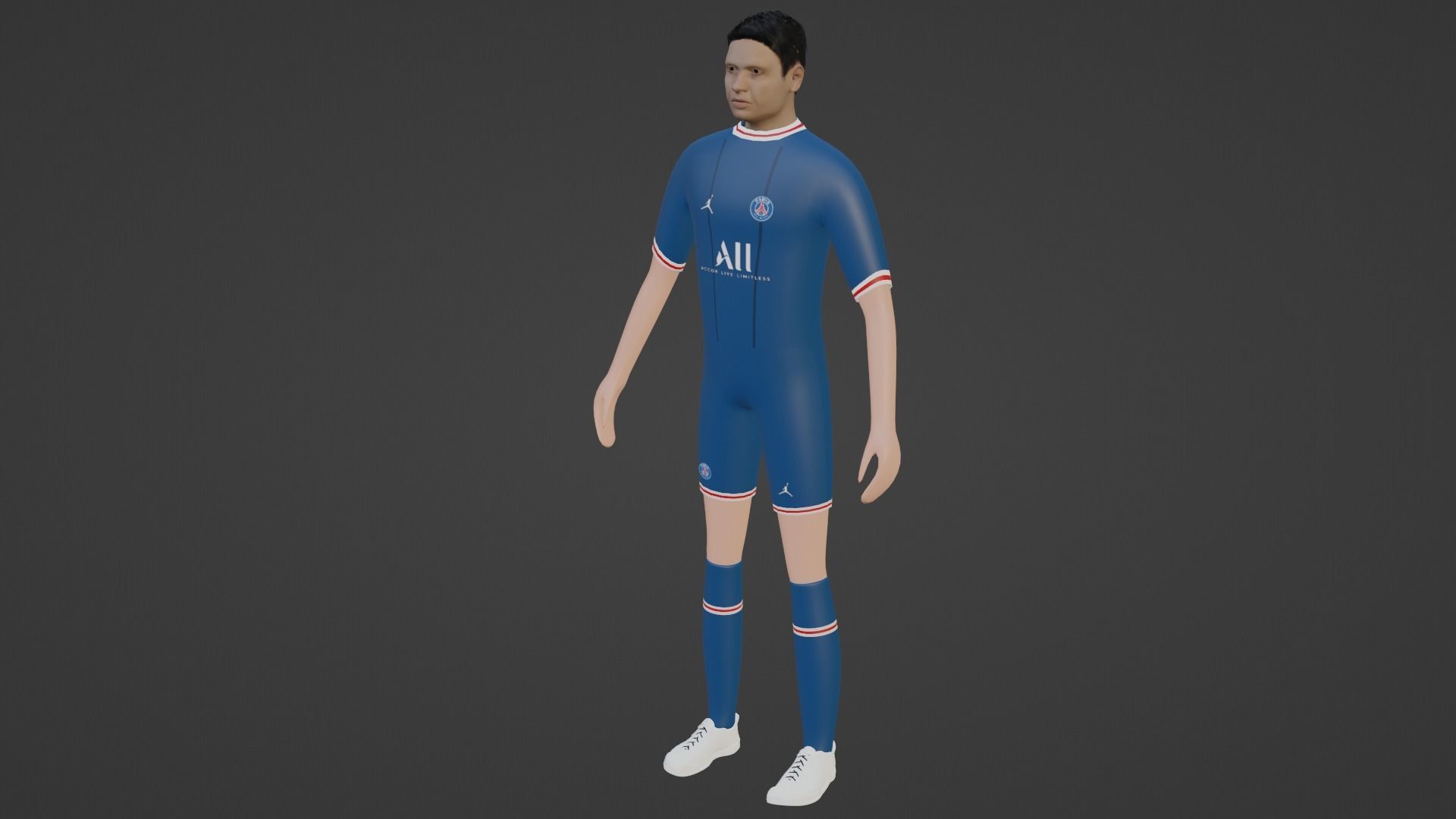 Soccer Player - Psg Low-poly 3D model_3