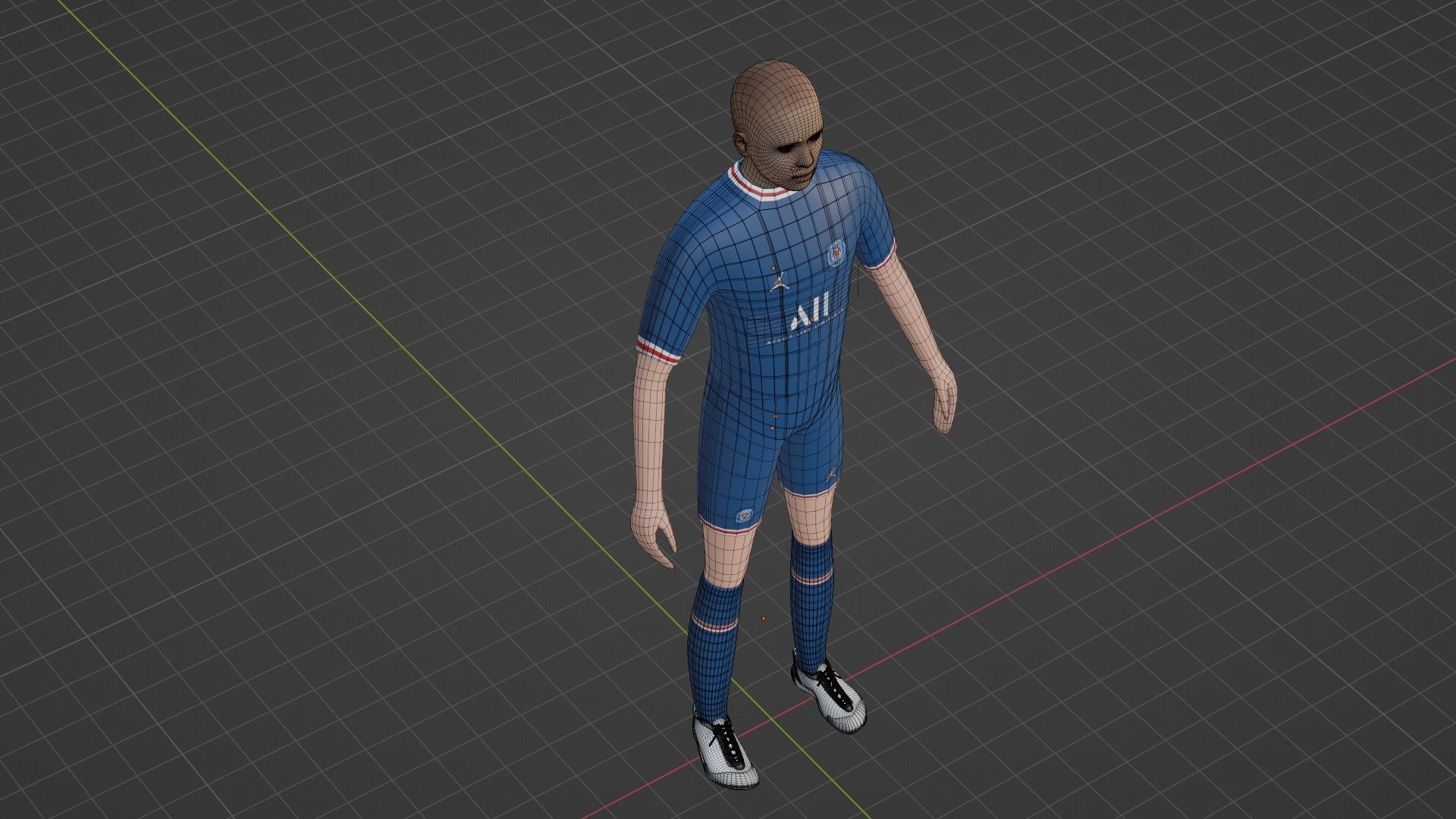 Soccer Player - Psg Low-poly 3D model_6