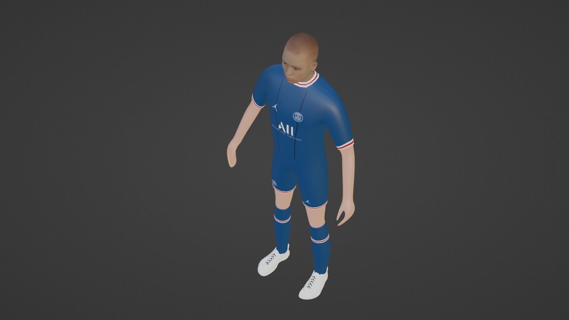 Soccer Player - Psg Low-poly 3D model_2