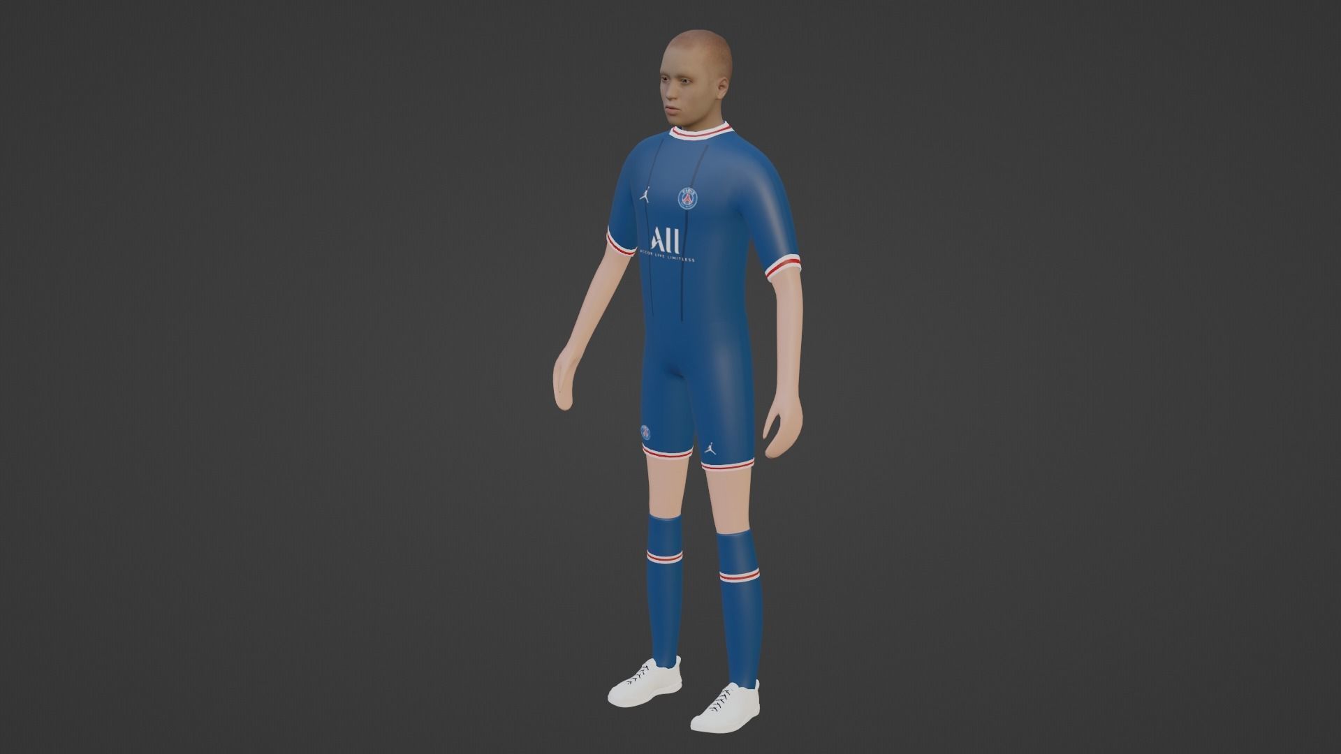 Soccer Player - Psg Low-poly 3D model_3