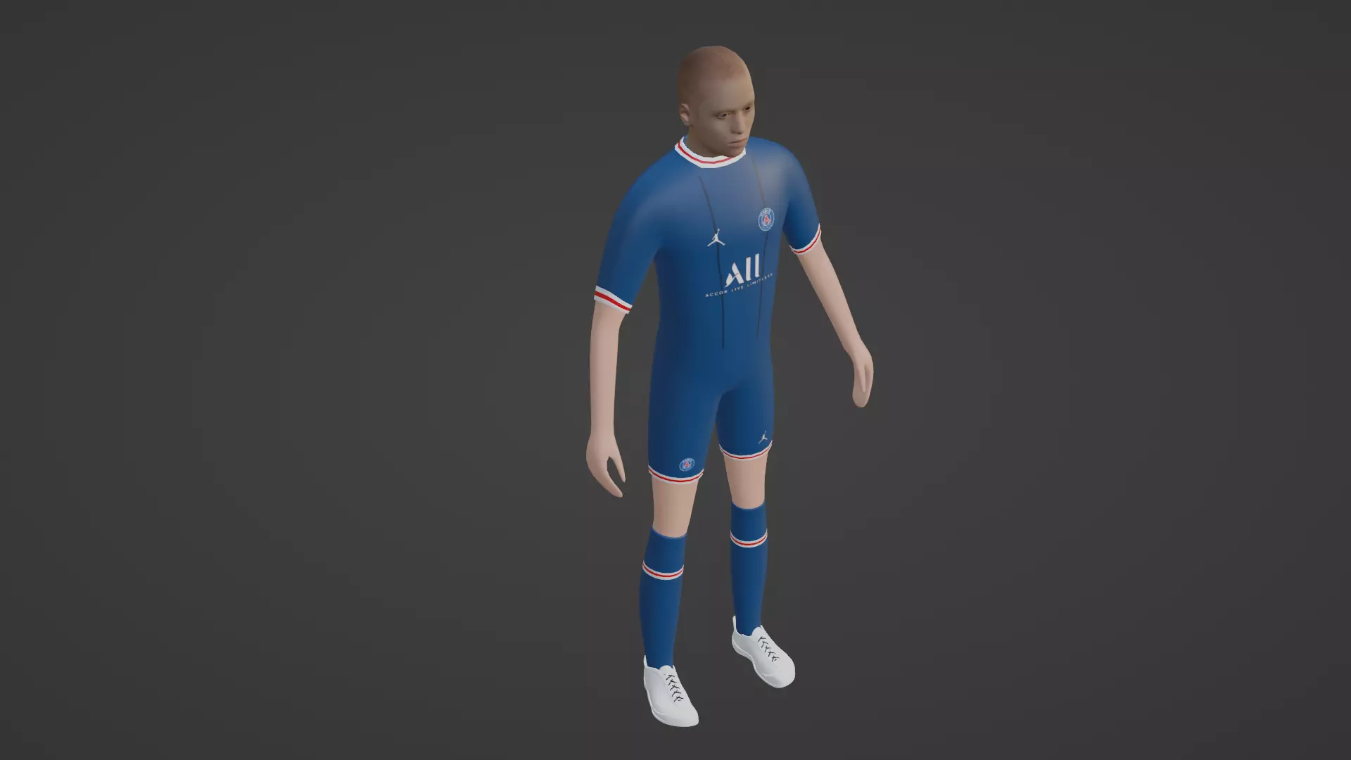 Soccer Player - Psg Low-poly 3D model_0