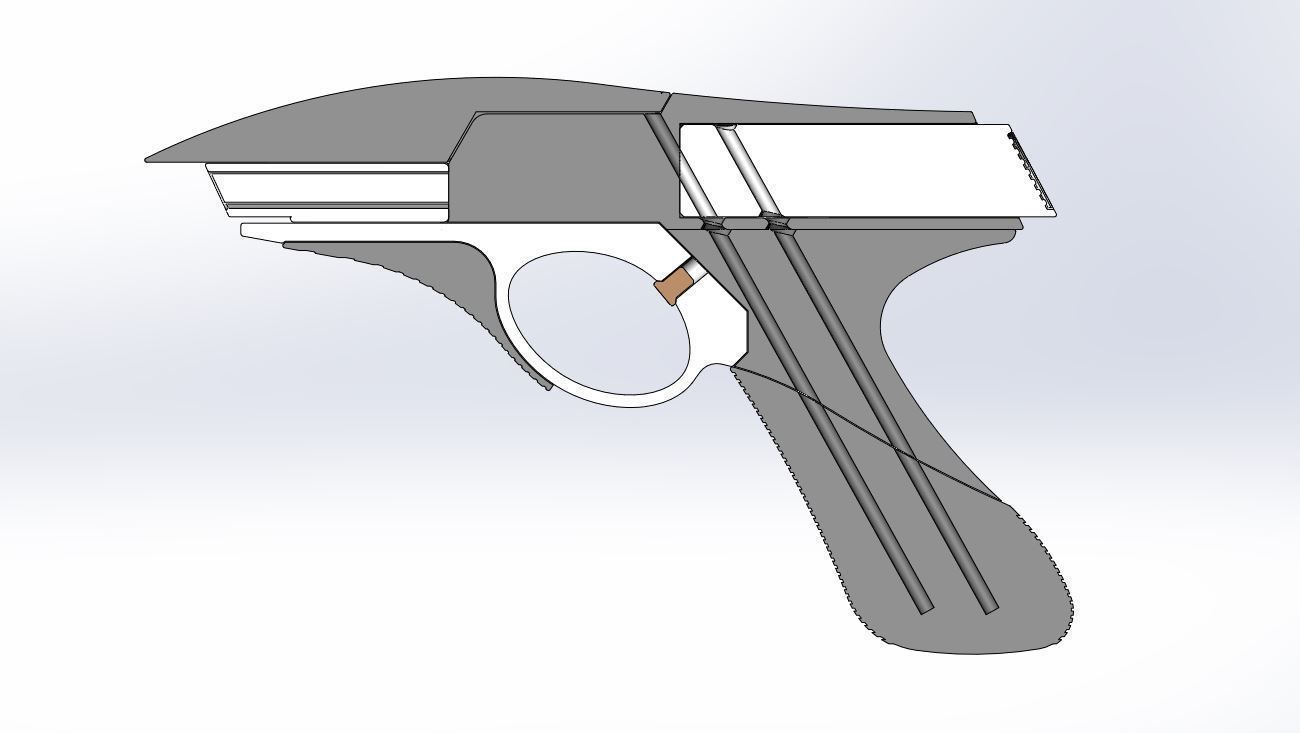 Dark Timeline Phaser pistol from Picard TV series Season 2 3D print model_34