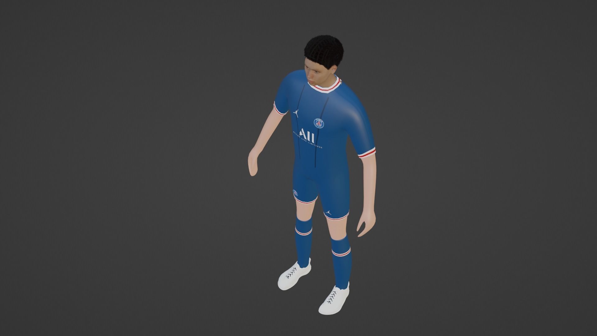 Soccer Player - Psg Low-poly 3D model_2