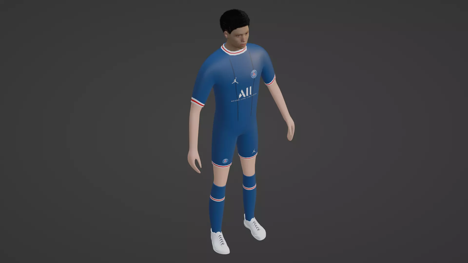 Soccer Player - Psg Low-poly 3D model_0
