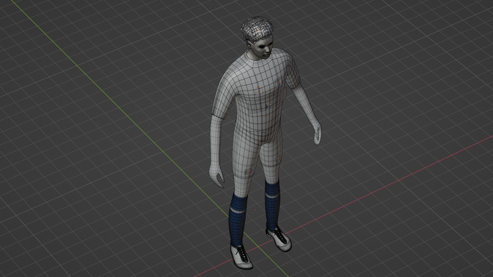 Soccer Player - Psg Low-poly 3D model_8