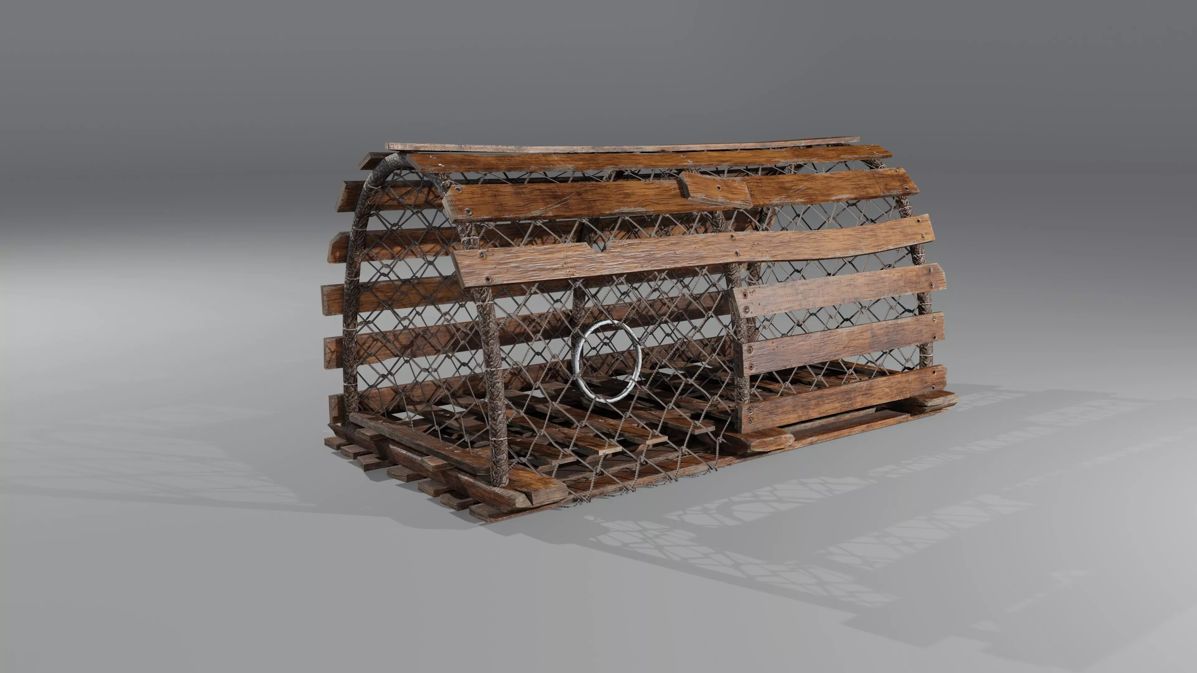 Crab Trap Low-poly 3D model_0