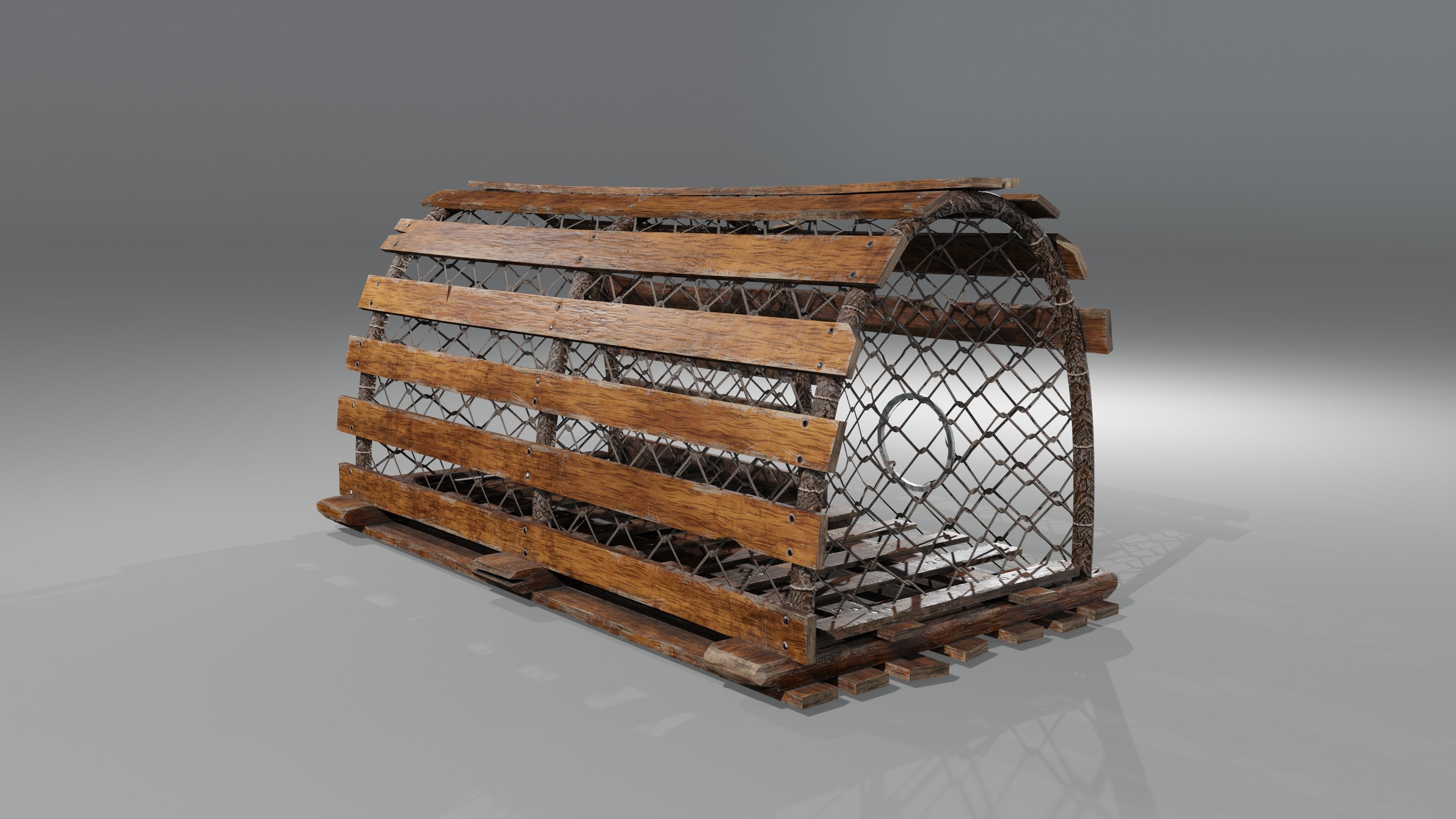 Crab Trap Low-poly 3D model_6