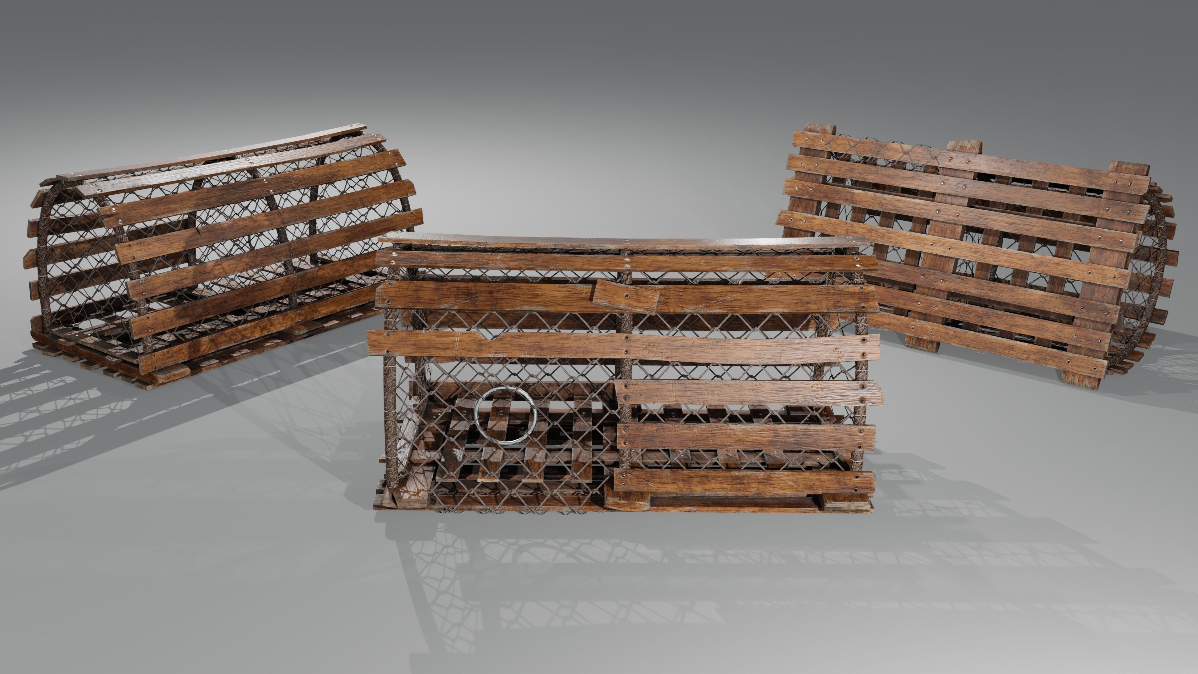 Crab Trap Low-poly 3D model_2