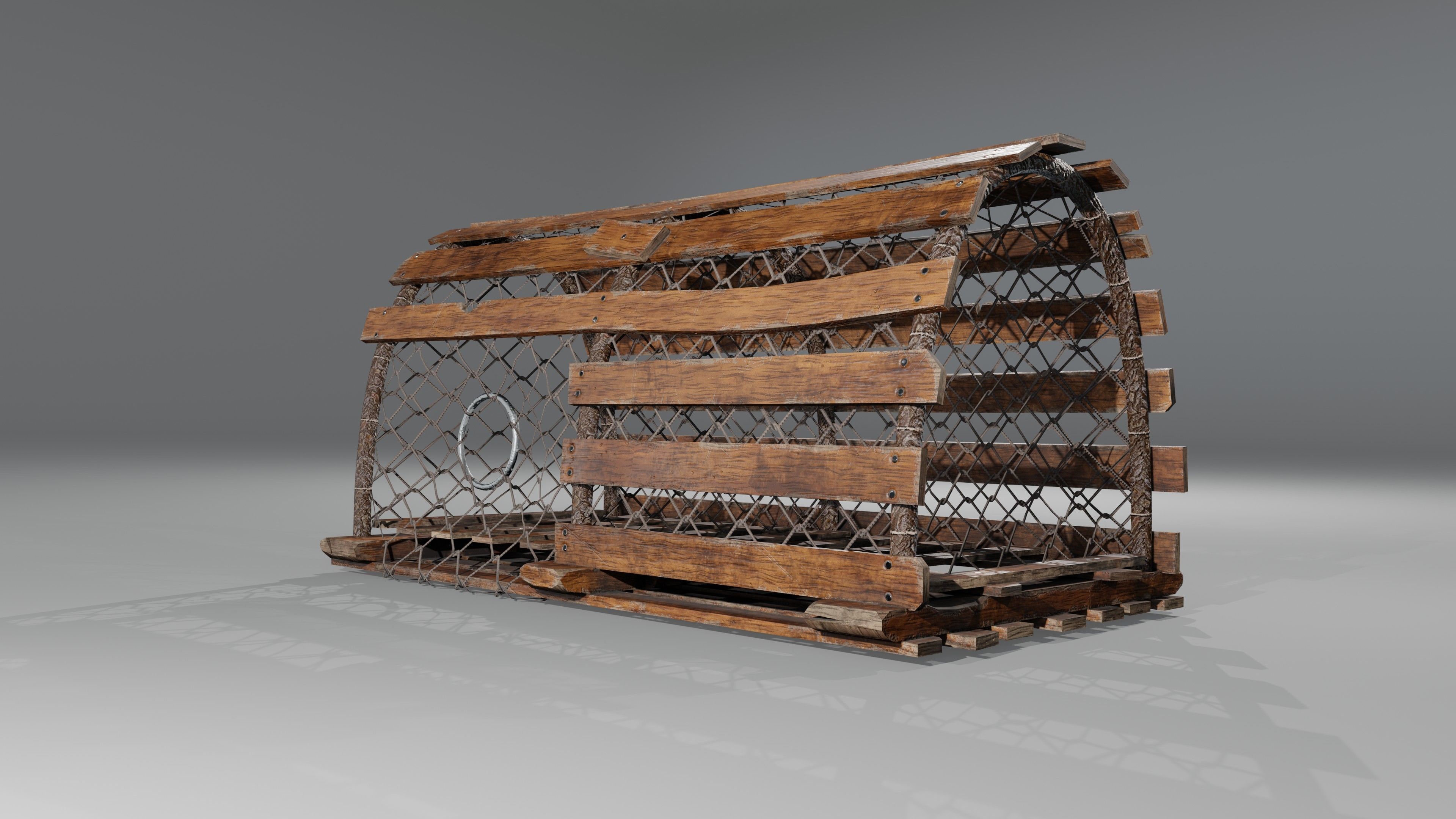 Crab Trap Low-poly 3D model_8