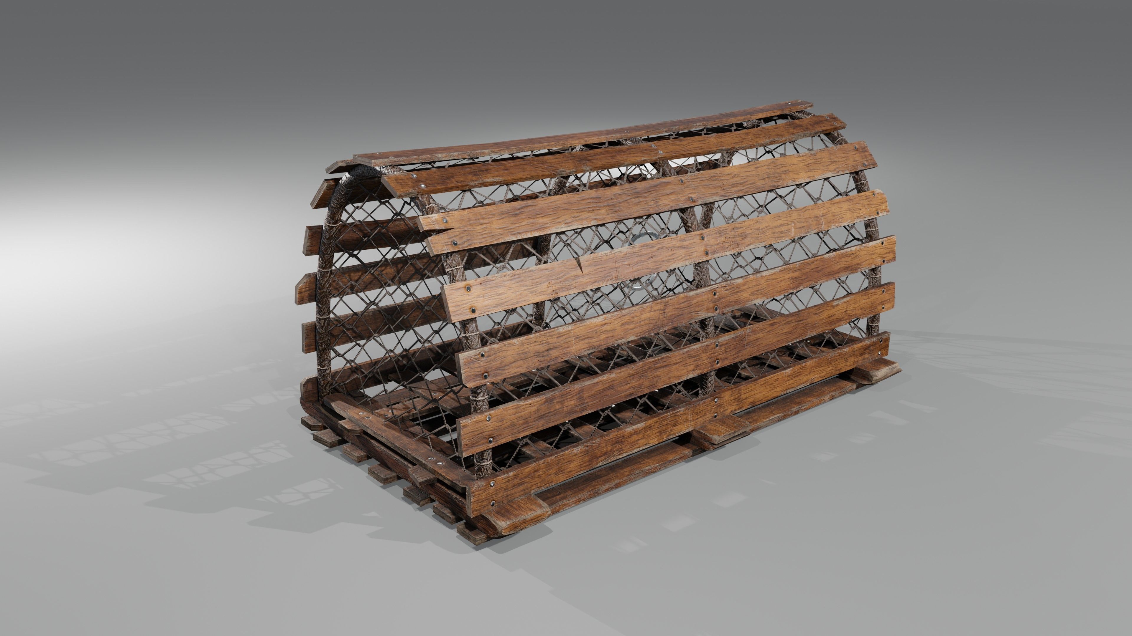 Crab Trap Low-poly 3D model_10
