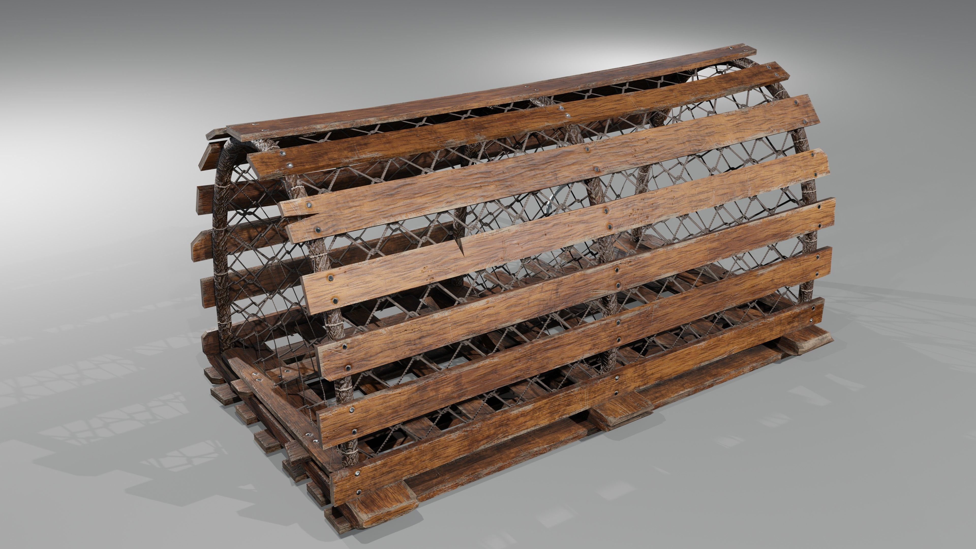 Crab Trap Low-poly 3D model_13