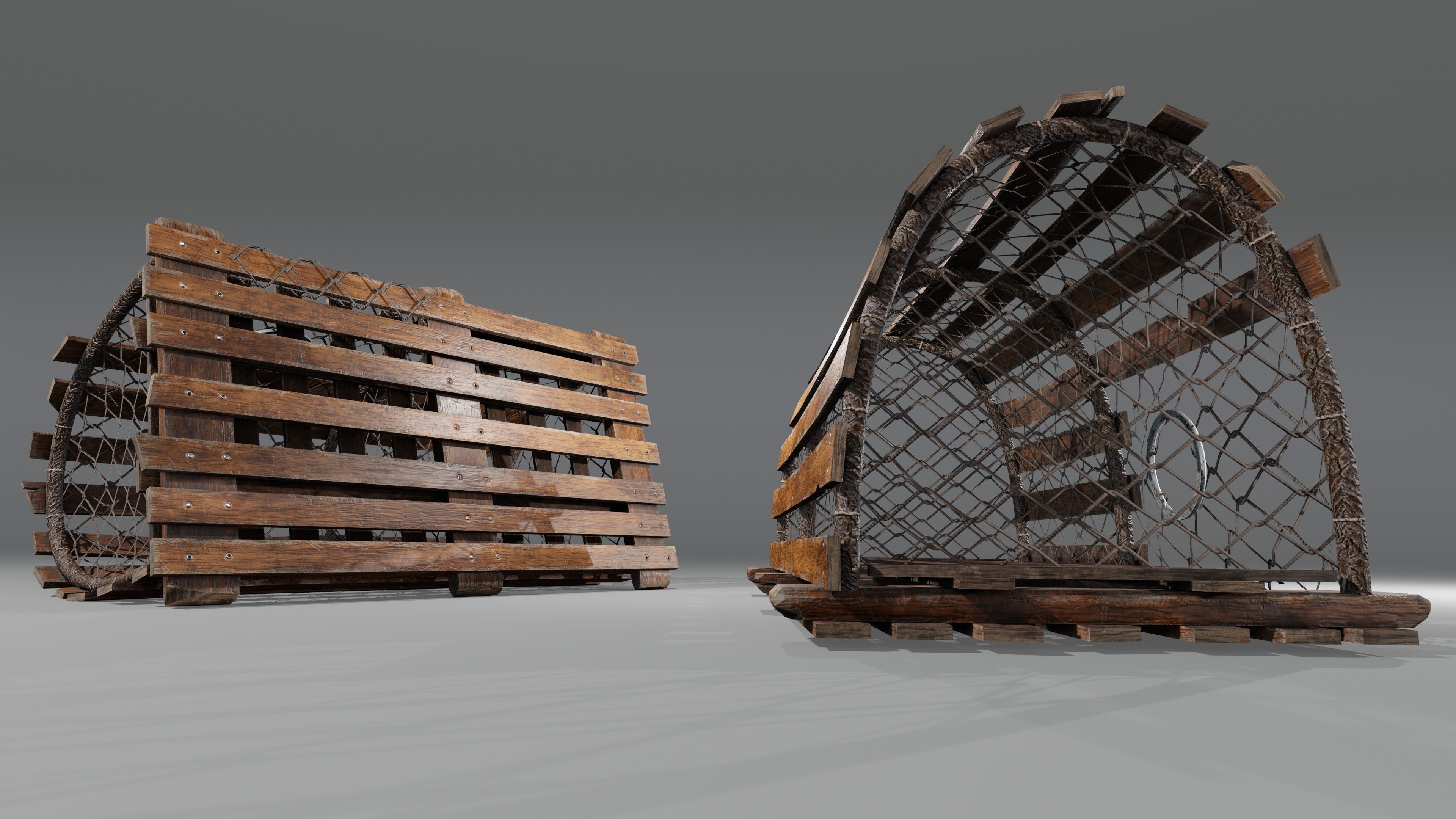 Crab Trap Low-poly 3D model_7