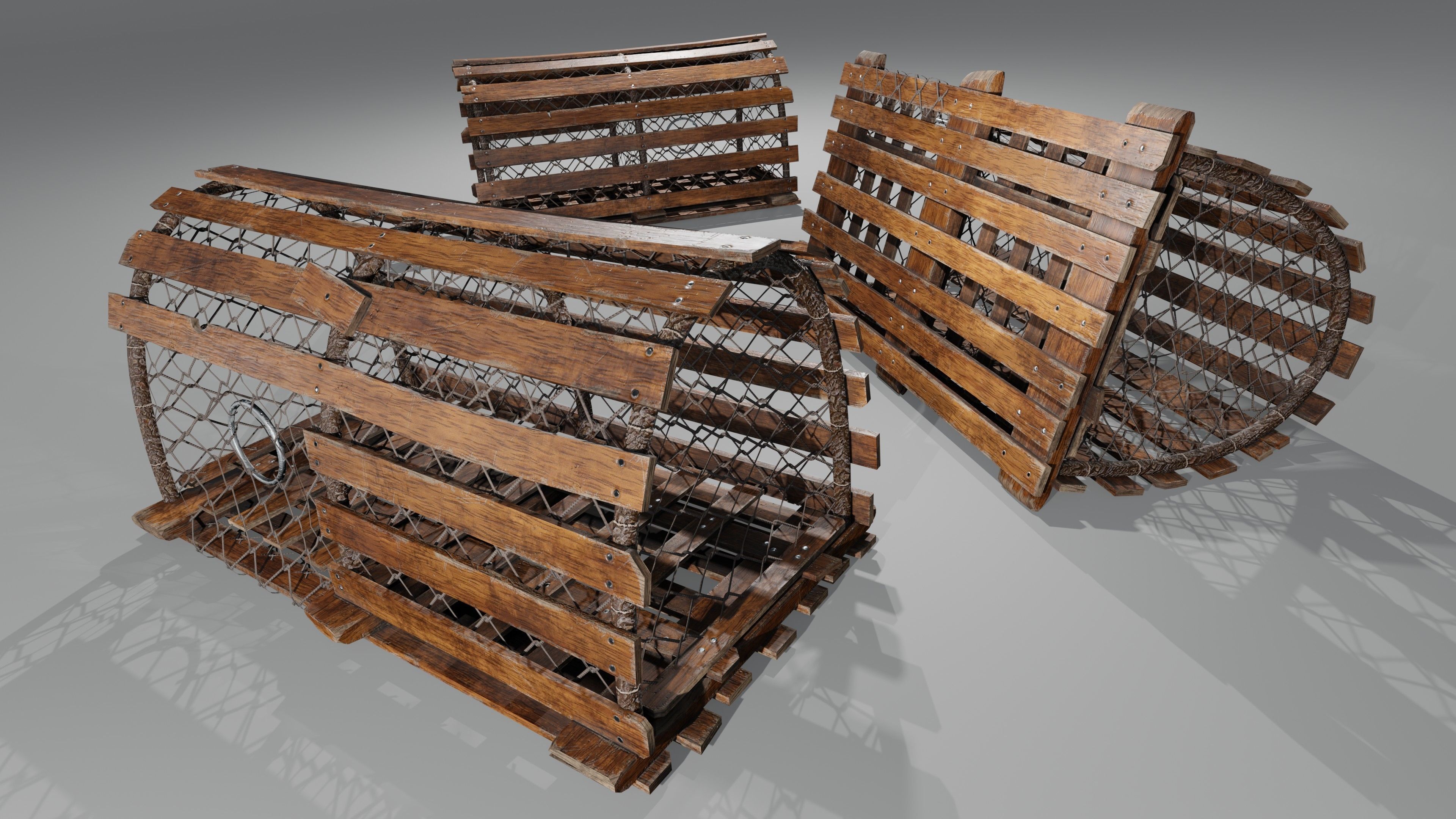 Crab Trap Low-poly 3D model_4