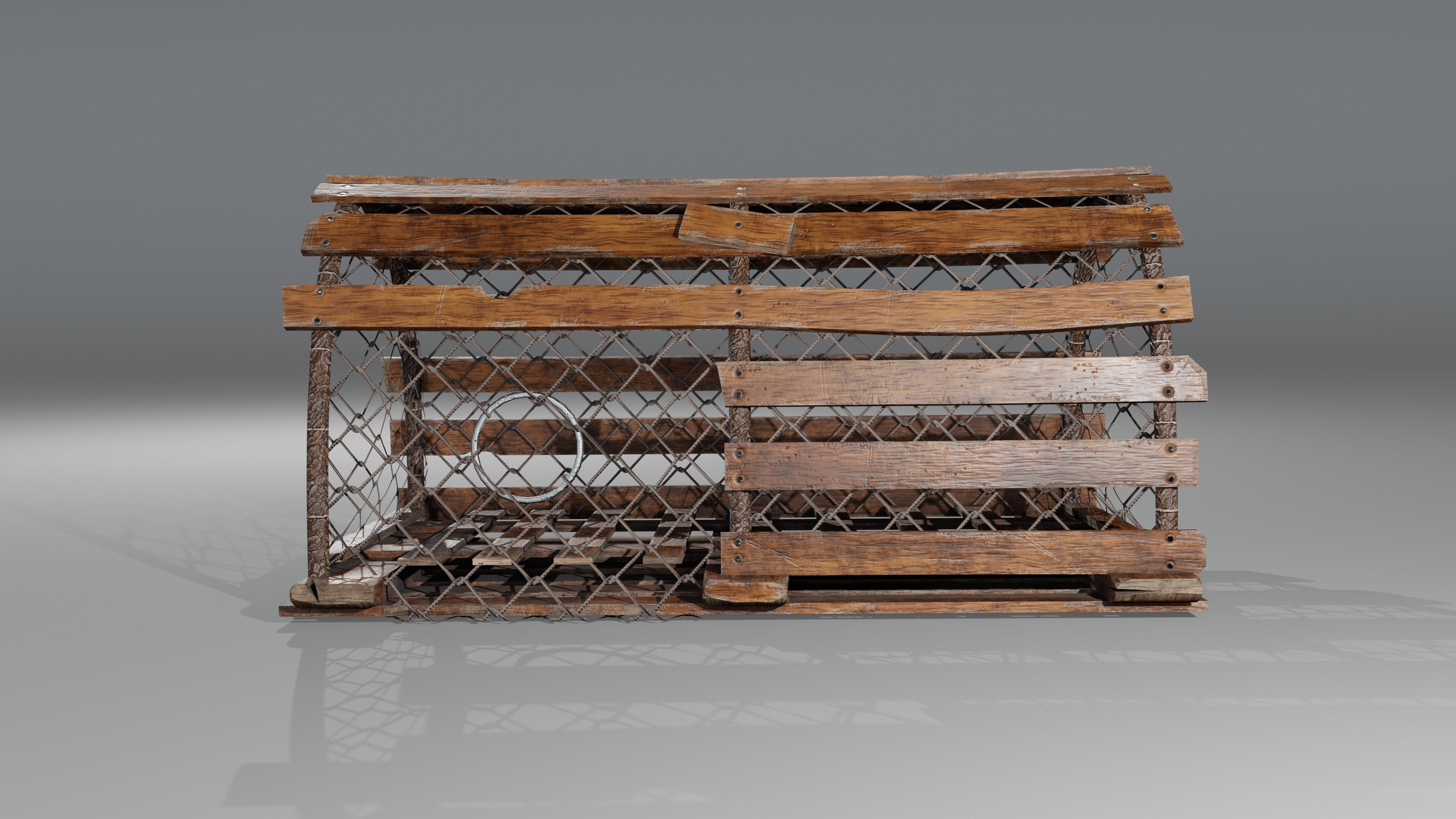 Crab Trap Low-poly 3D model_1