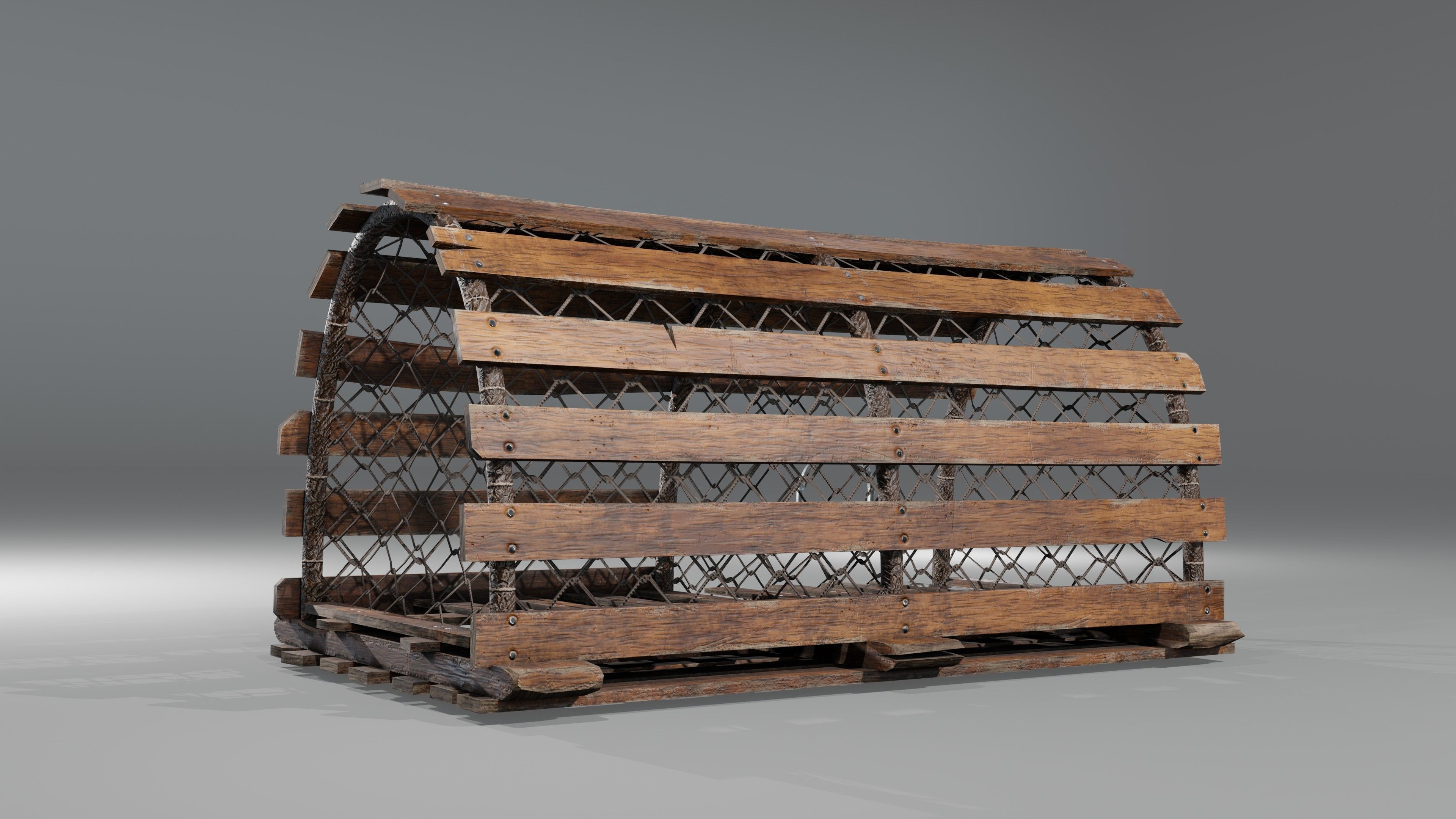 Crab Trap Low-poly 3D model_3