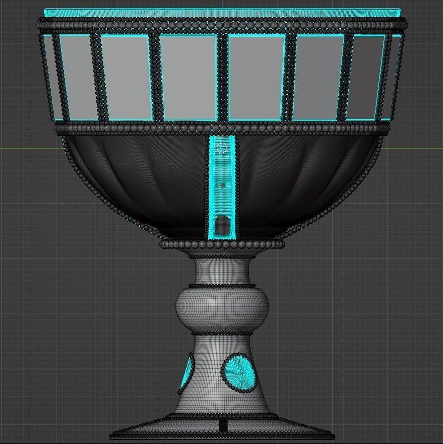 Byzantine chalice Low-poly 3D model_5