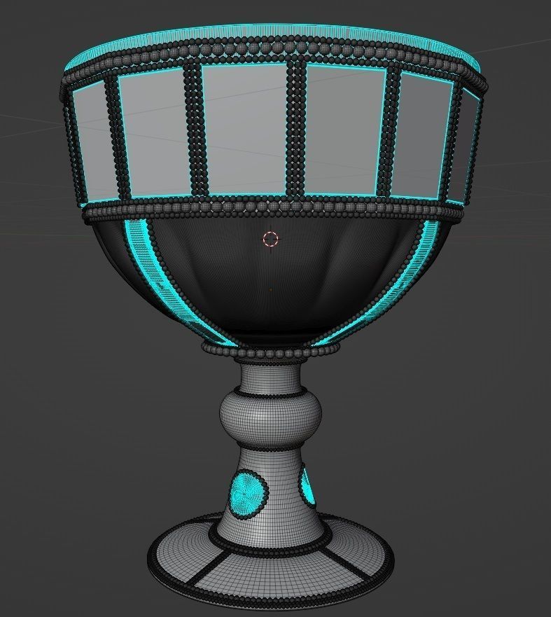 Byzantine chalice Low-poly 3D model_6