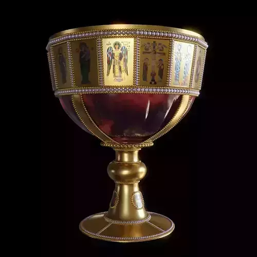 Byzantine chalice Low-poly 3D model