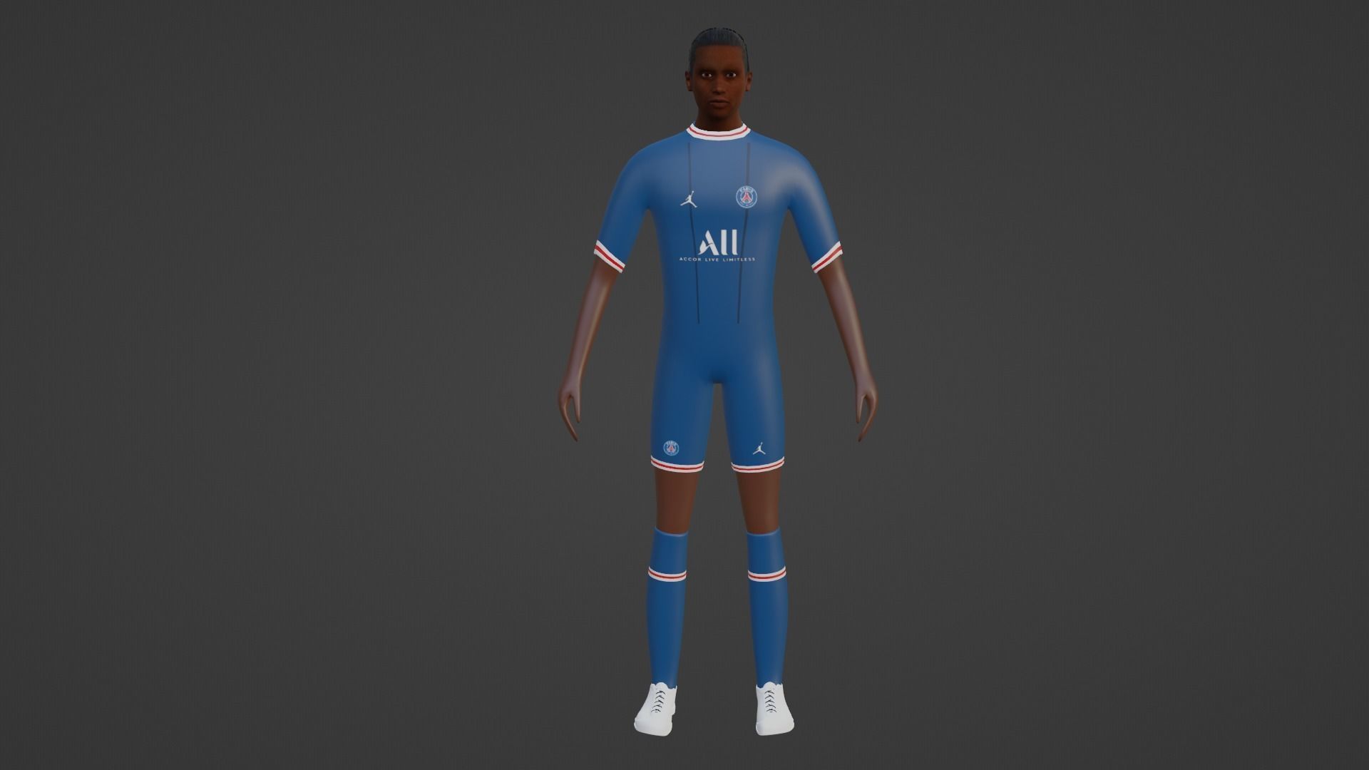 Soccer Player - Psg Low-poly 3D model_4
