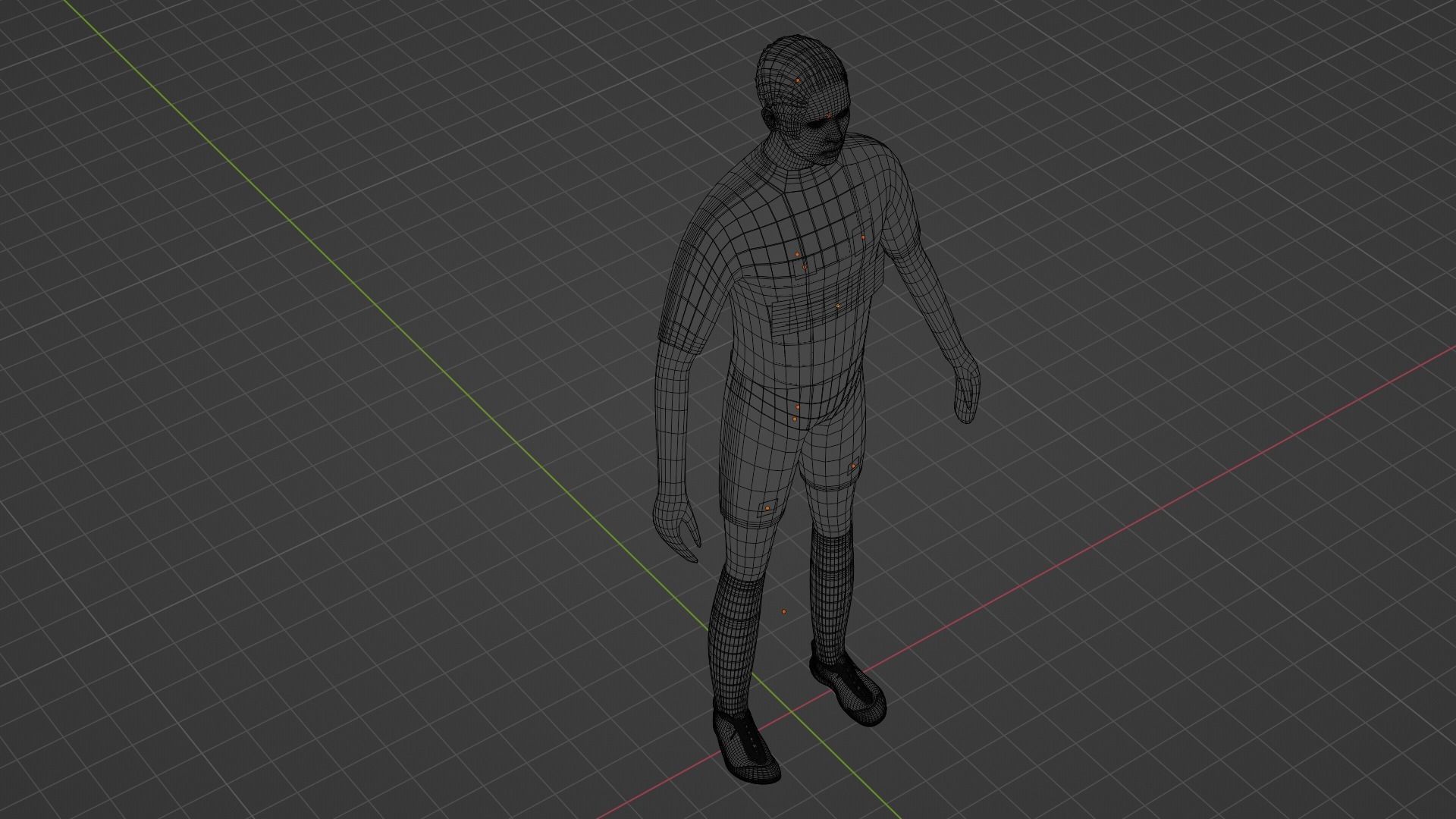 Soccer Player - Psg Low-poly 3D model_9