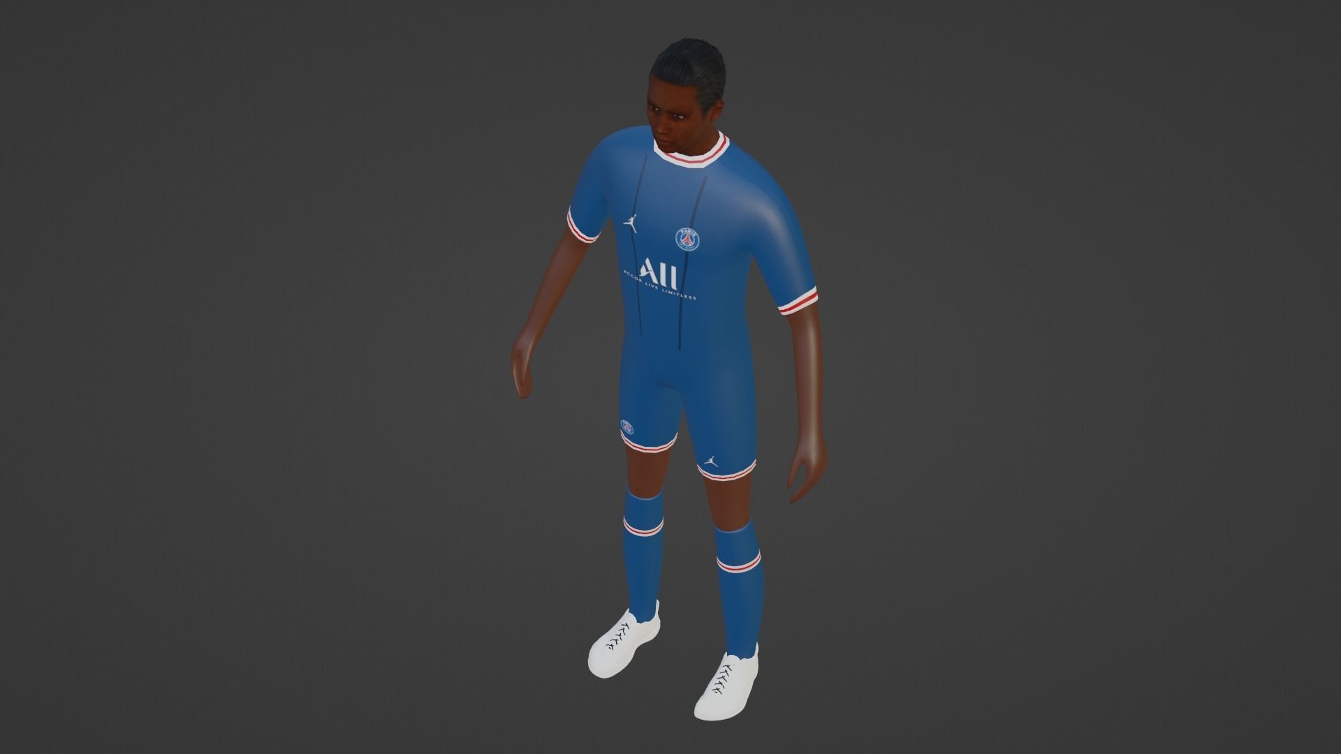Soccer Player - Psg Low-poly 3D model_2