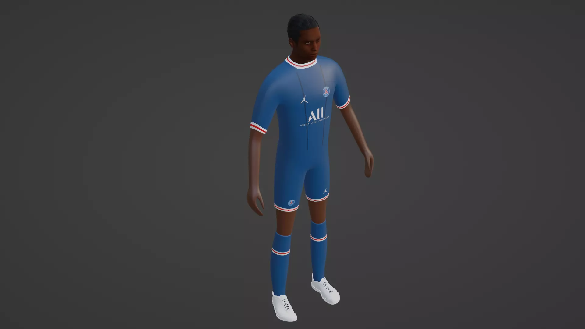 Soccer Player - Psg Low-poly 3D model_0