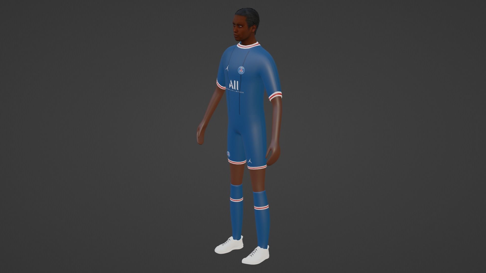 Soccer Player - Psg Low-poly 3D model_3