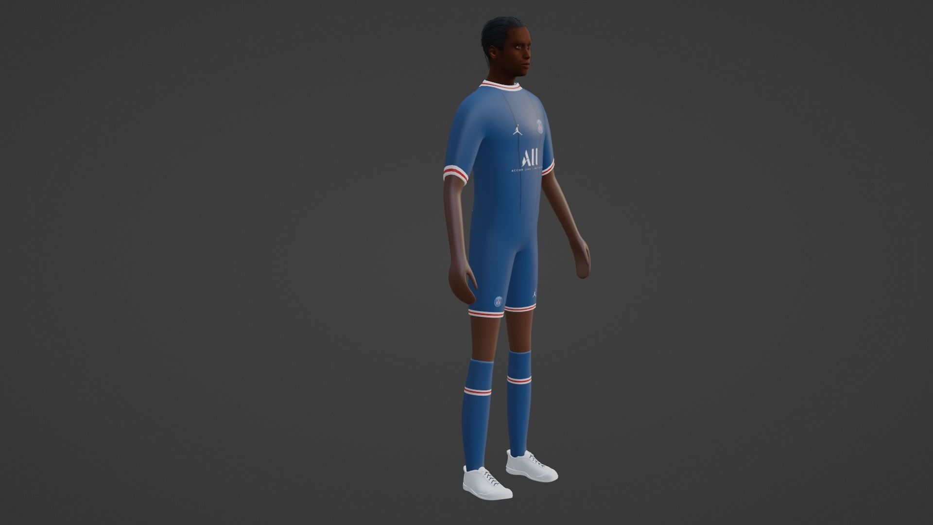 Soccer Player - Psg Low-poly 3D model_5