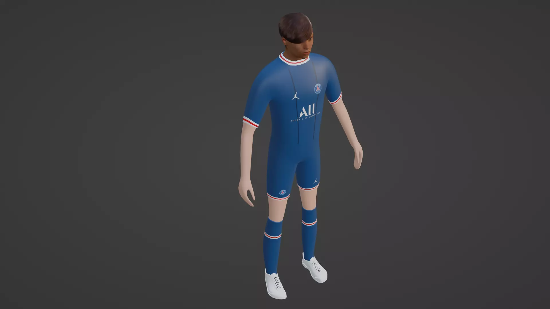 Soccer Player - Psg Low-poly 3D model_0
