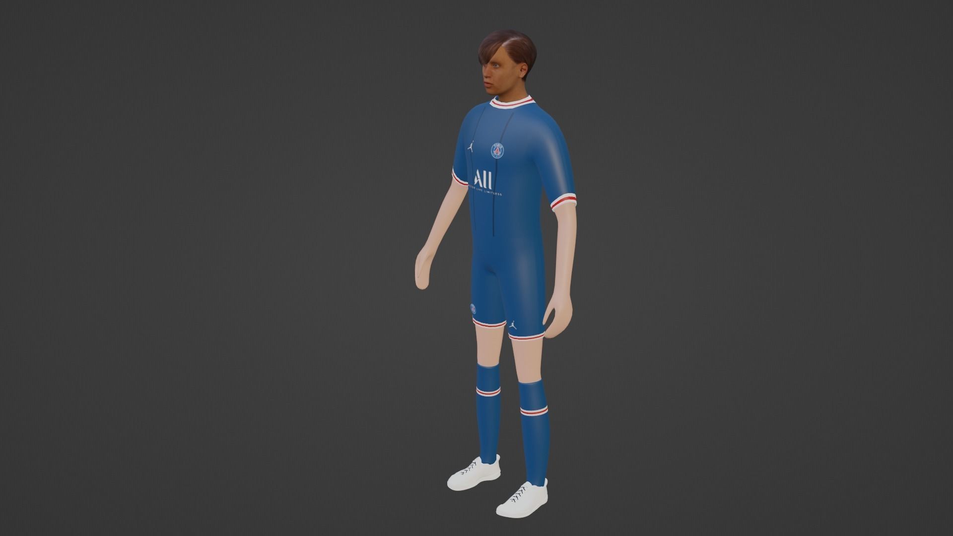 Soccer Player - Psg Low-poly 3D model_3