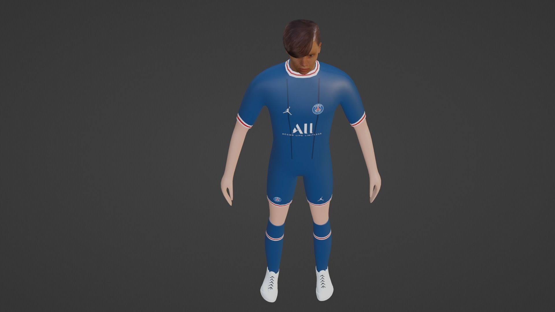 Soccer Player - Psg Low-poly 3D model_1