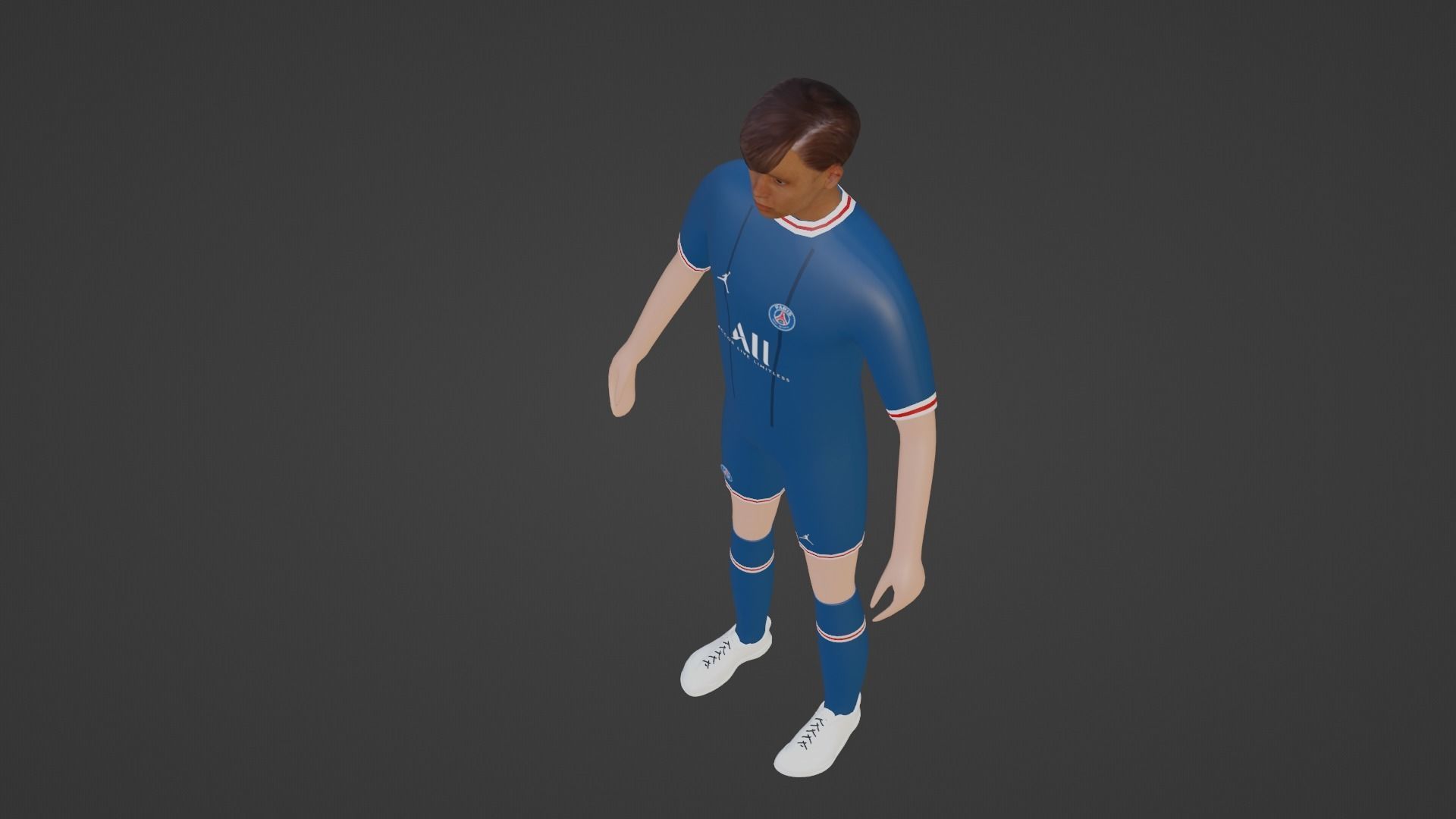 Soccer Player - Psg Low-poly 3D model_2