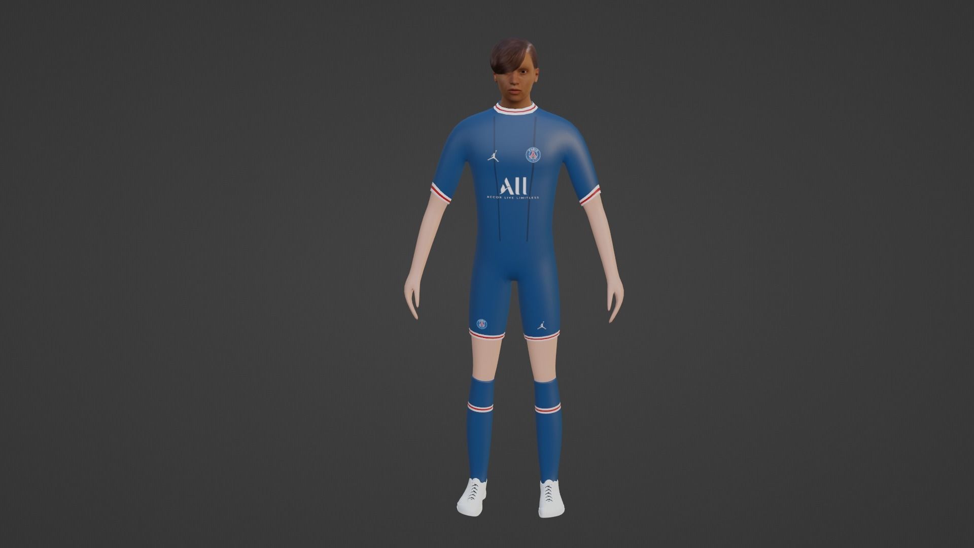 Soccer Player - Psg Low-poly 3D model_4